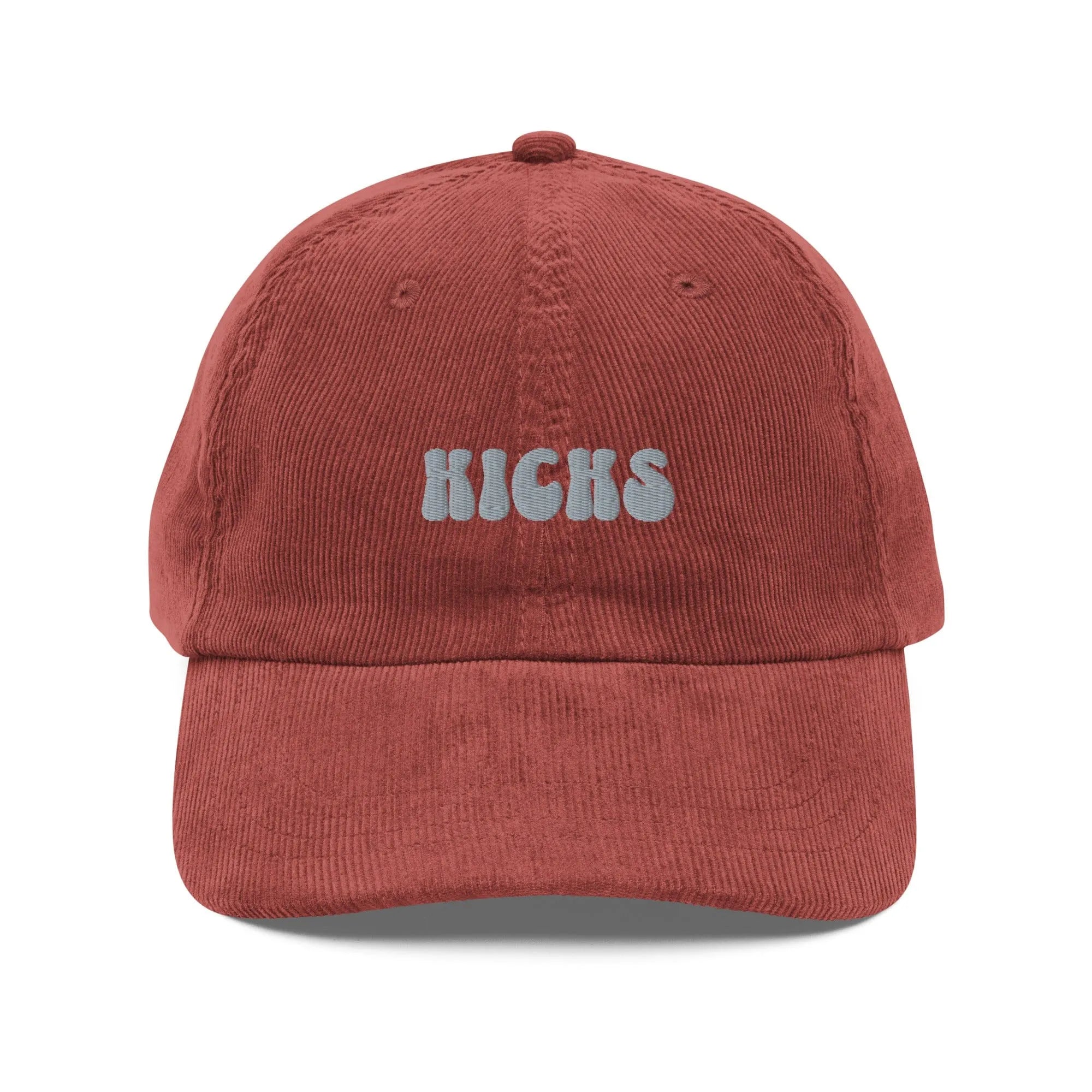 Burgundy & Grey Corduroy Hat for women and kids, one size-fits-all vintage hats for men by Kicks Shoelaces