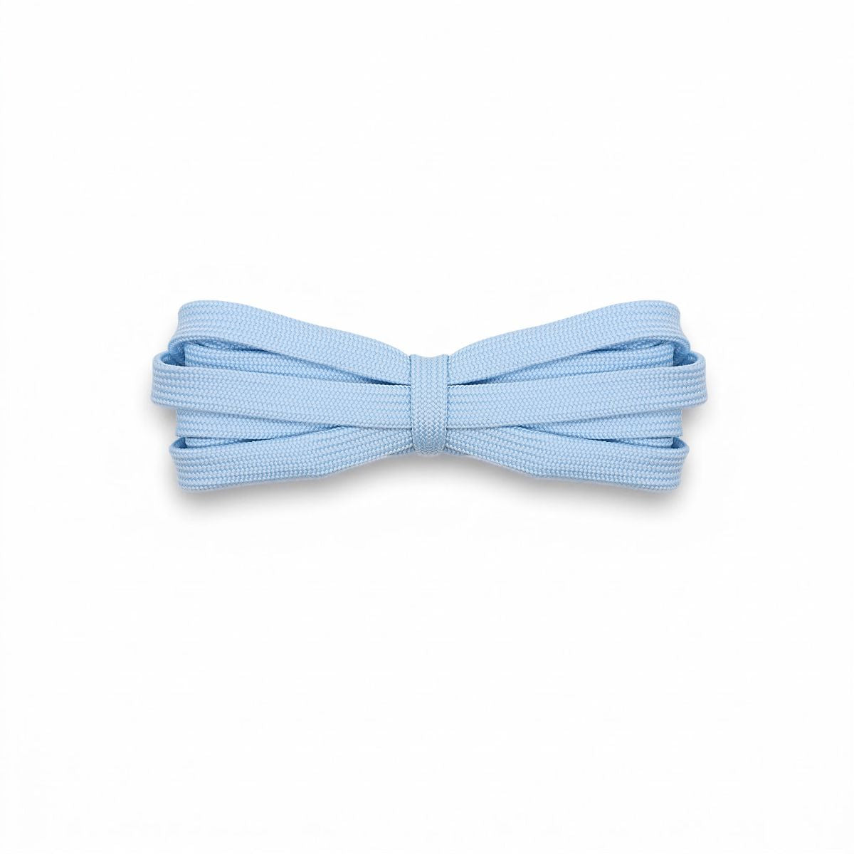 Light blue flat shoelaces for running shoes, soccer cleats, and lifestyle sneakers. Durable, comfortable, and stylish replacements laces.