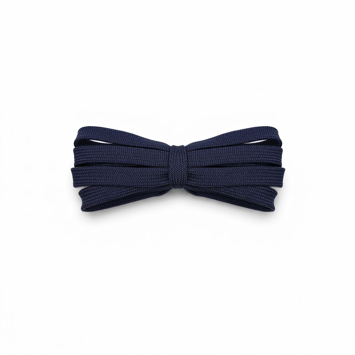 Navy blue flat shoelaces for running shoes, soccer cleats, and lifestyle sneakers. Durable, comfortable, and stylish replacements laces.