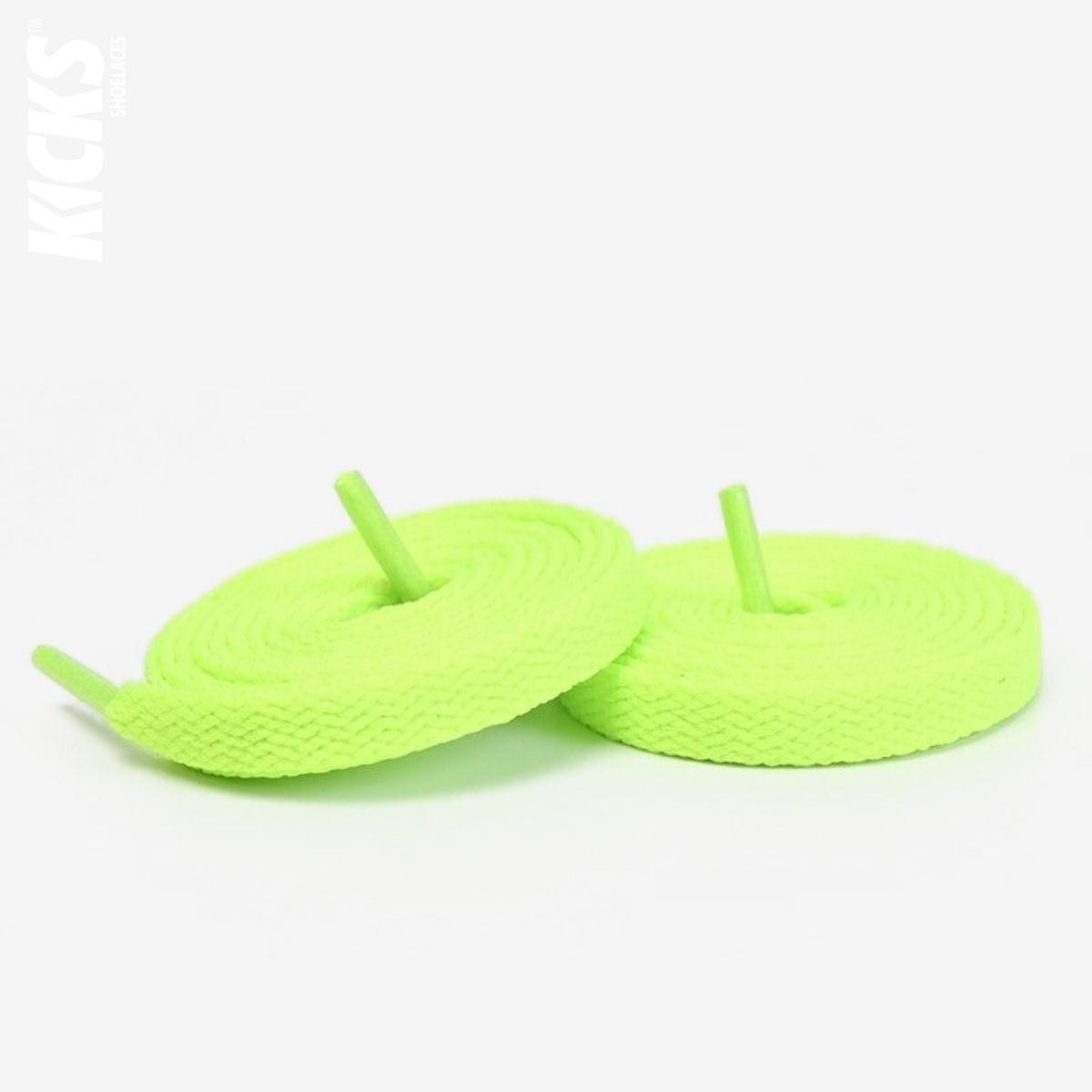 Adidas Galaxy 7 fluorescent green replacement shoe laces by Kicks Shoelaces