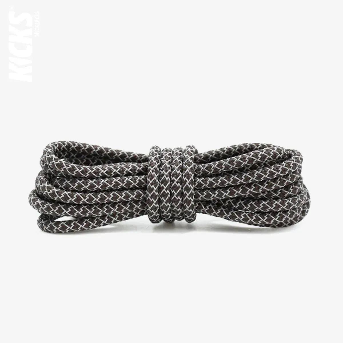 Dark Grey Replacement Reflective Rope Shoe Laces for Yeezy Sneakers by Kicks Shoelaces