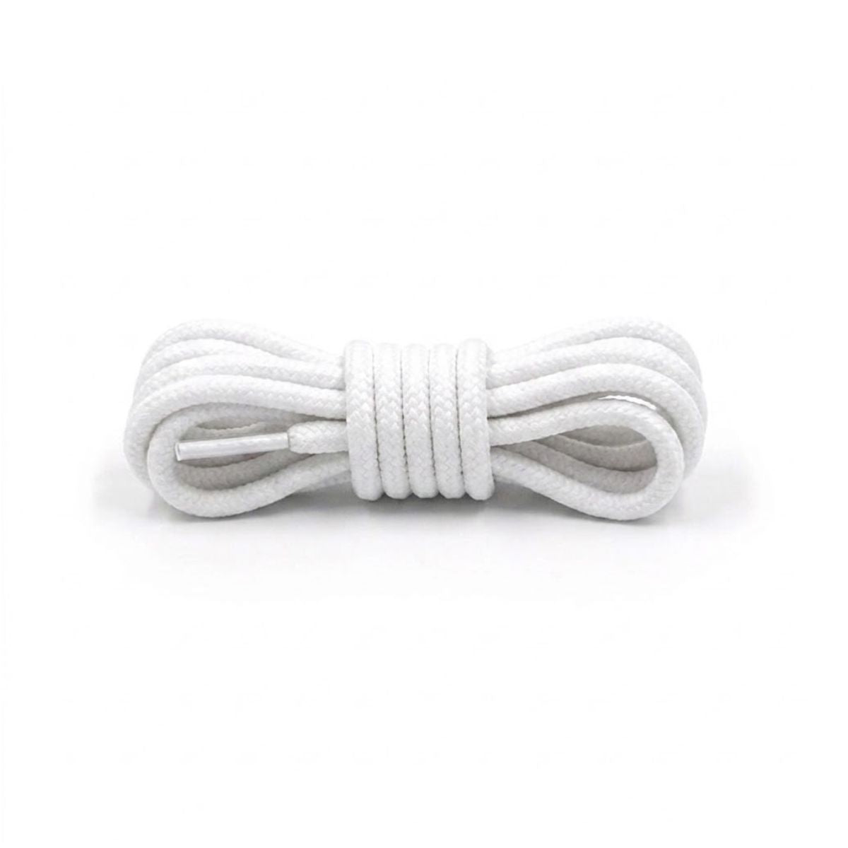 White replacement laces for Nike Air Max 95 sneakers, round shoelaces by Kicks Shoelaces