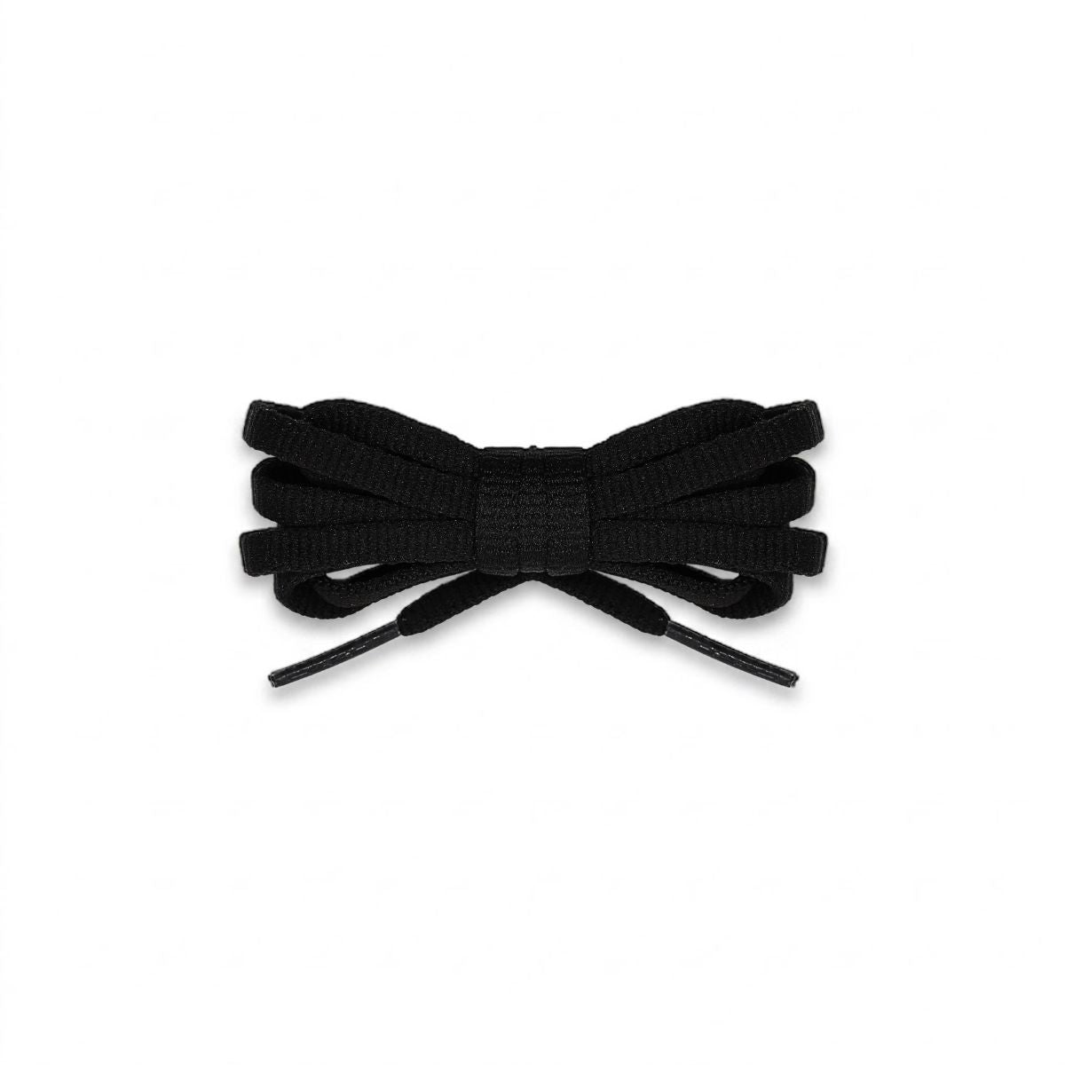 Black replacement shoelaces for Hoka Skyflow running shoes, laces designed for smooth daily runs by Kicks Shoelaces.