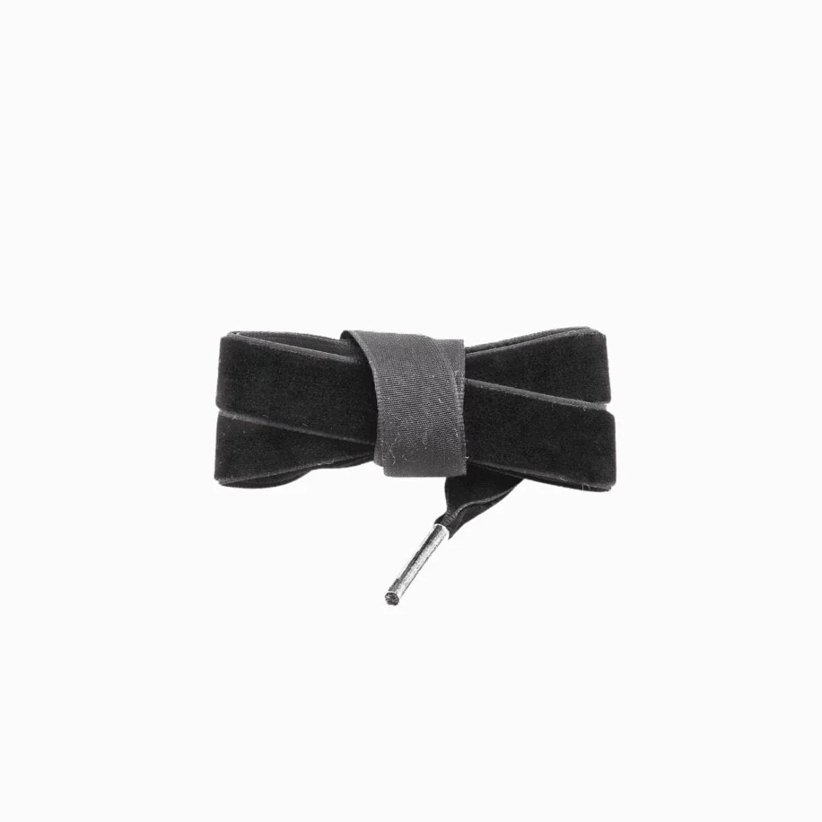 Black velvet fat laces for Adidas, Vans, and Converse sneakers by Kicks Shoelaces.