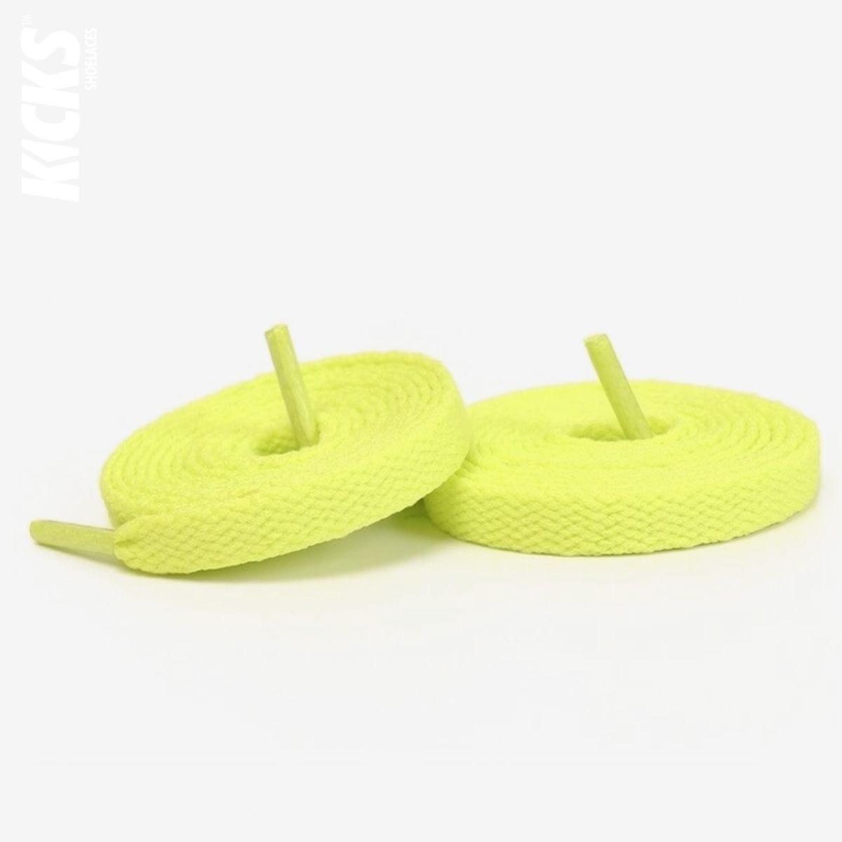 Fluorescent Yellow Replacement Laces for Converse One Star Sneakers by Kicks Shoelaces