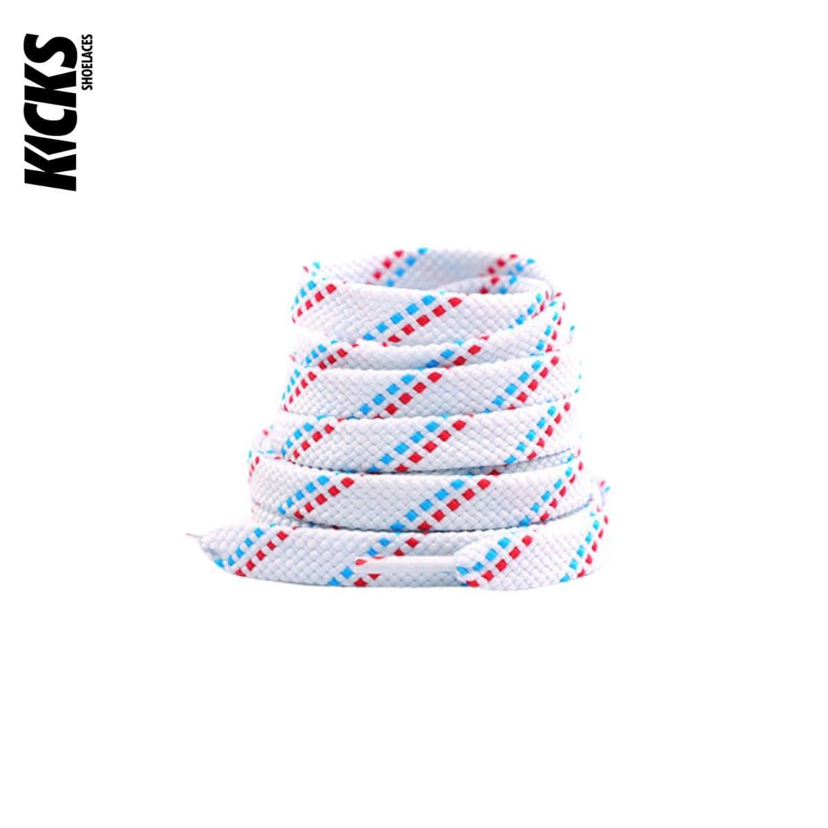 White-Red-Blue-Dot-Patterned-Shoelaces