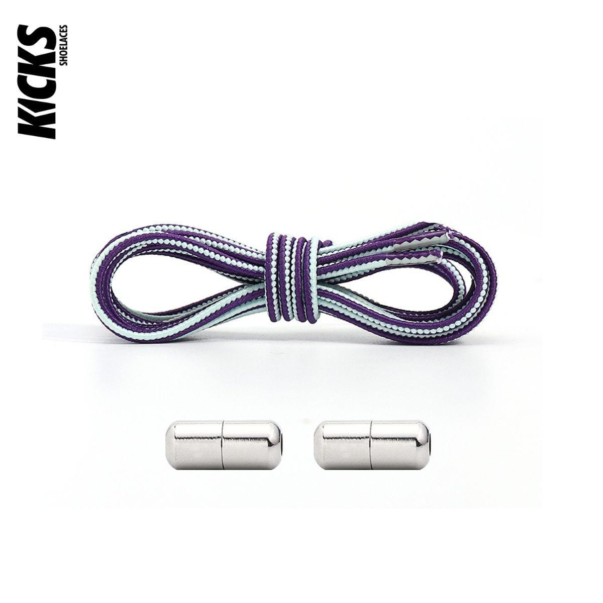 purple, green, boot, laces