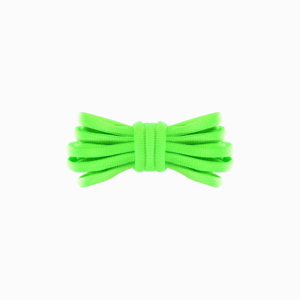 Fluorescent green Asics Gel Nimbus 9 replacement laces, oval laces by Kicks Shoelaces.