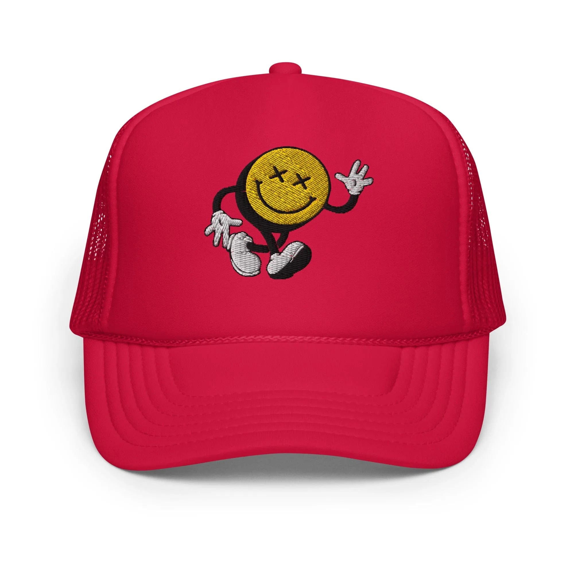 Smiley Face Stroller Foam Trucker Hat