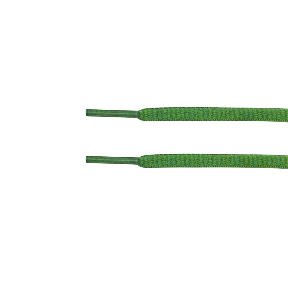 Green oval shoelaces for shoes and sneakers by kicks-shoelaces