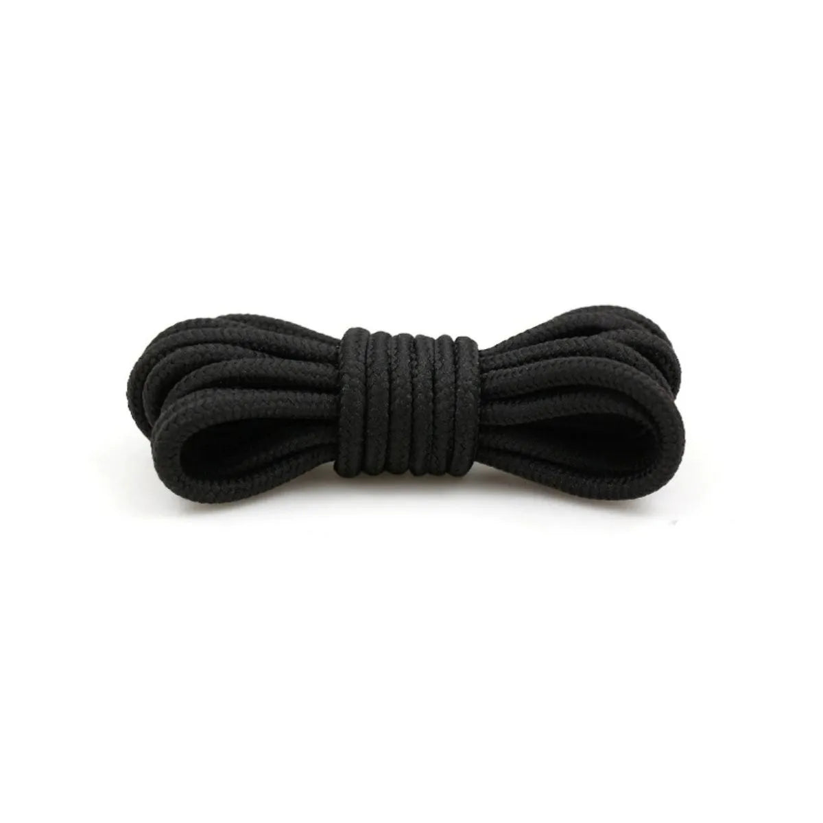 Black replacement laces for Jordan 12 basketball shoes, round shoelaces by Kicks Shoelaces