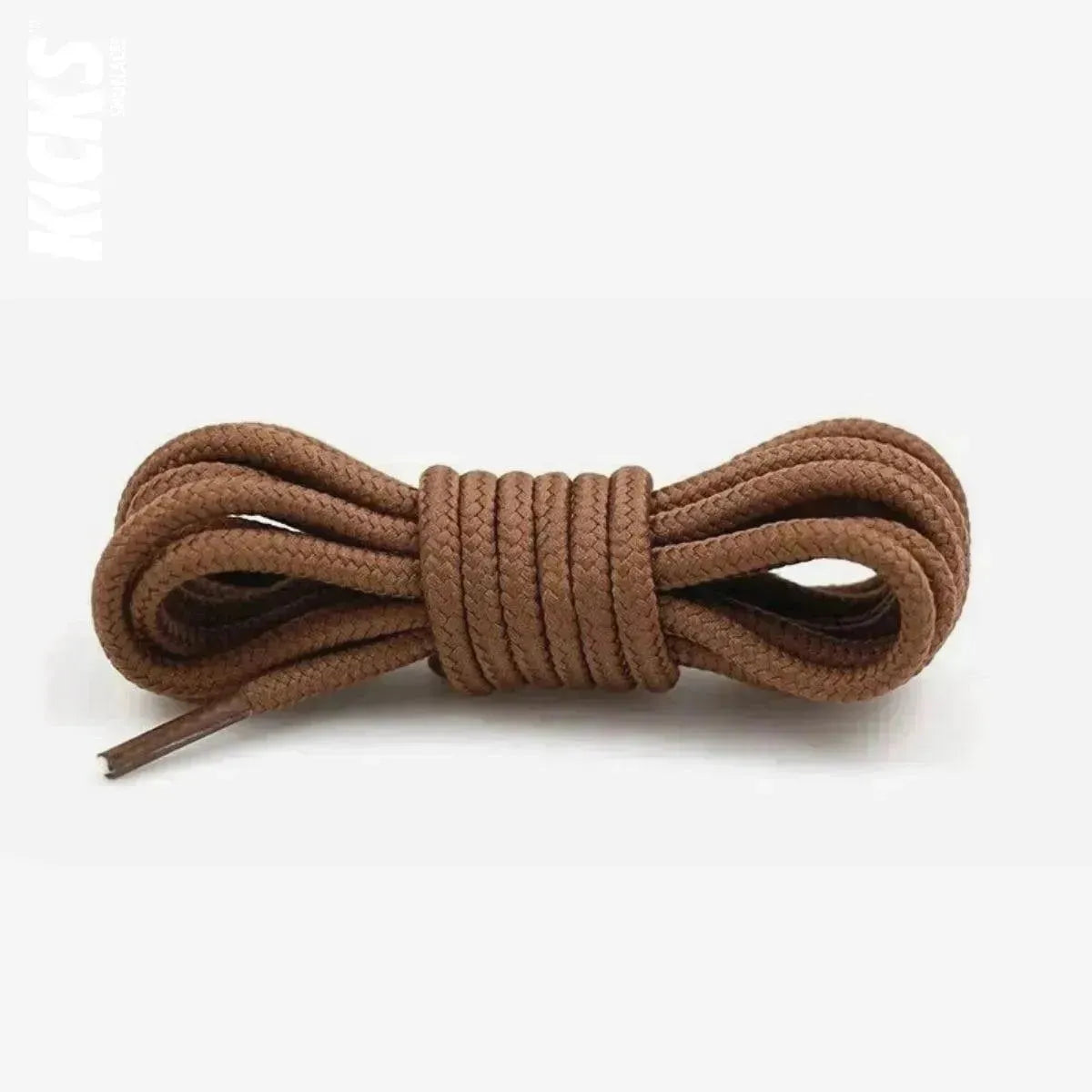 Golden brown replacement laces for Jordan 12 basketball shoes, round shoelaces by Kicks Shoelaces