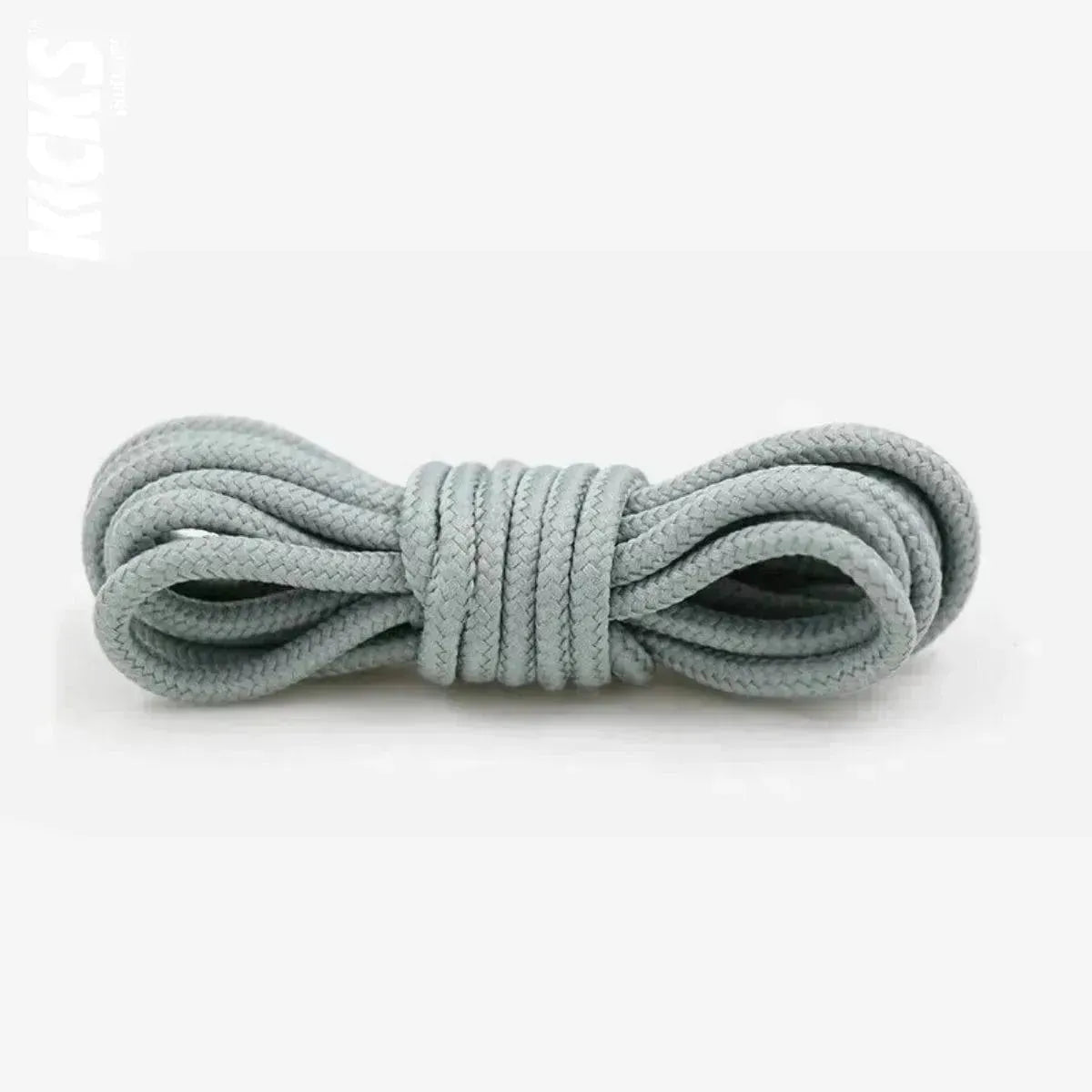 Light grey replacement laces for Jordan 12 basketball shoes, round shoelaces by Kicks Shoelaces