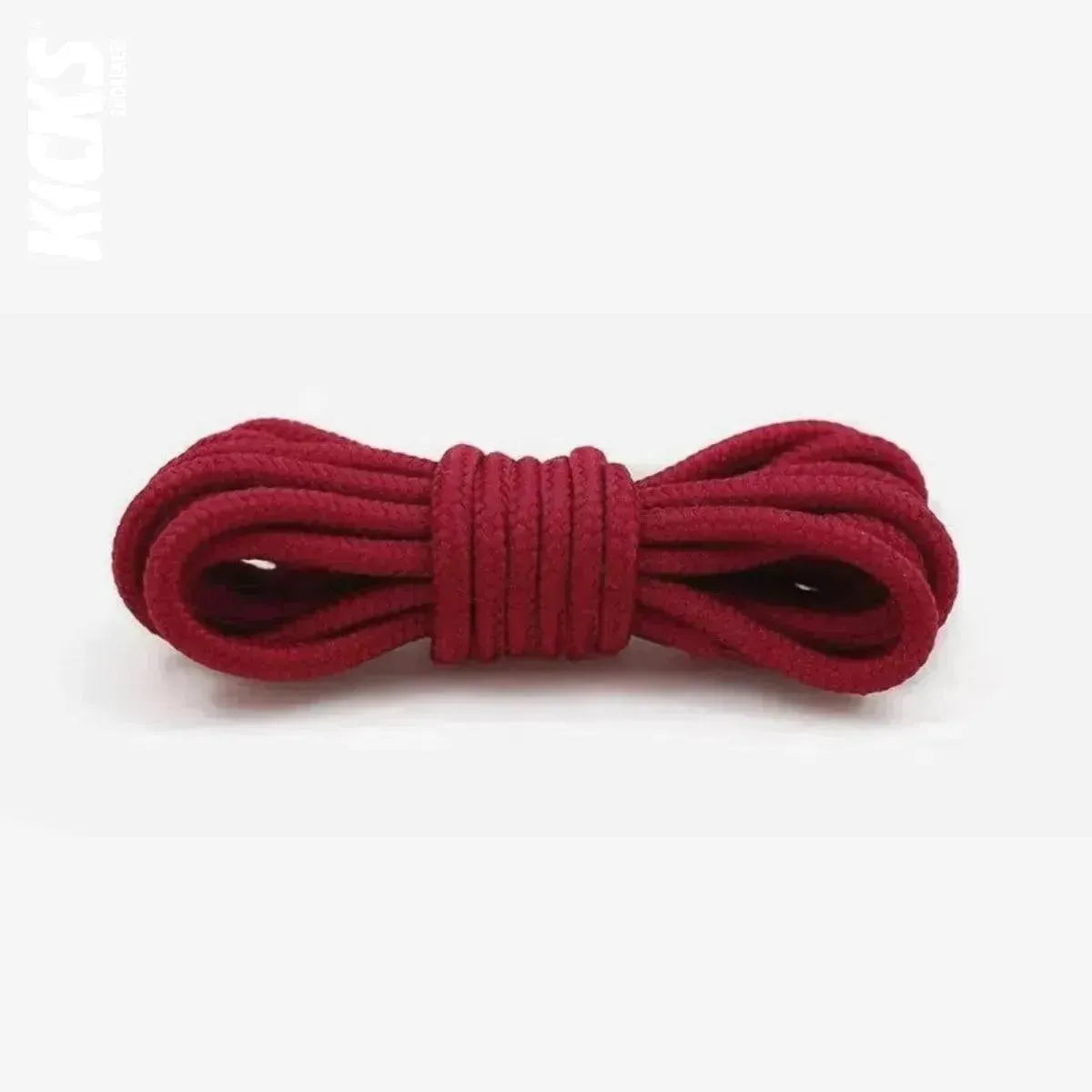 Wine red replacement laces for Jordan 12 basketball shoes, round shoelaces by Kicks Shoelaces