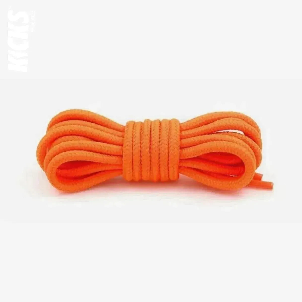 Orange replacement laces for Jordan 13 sneakers, round shoelaces by Kicks Shoelaces