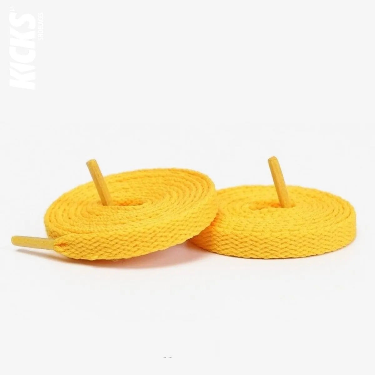 Golden yellow replacement laces for Nike Air Jordan 4 sneakers by Kicks Shoelaces