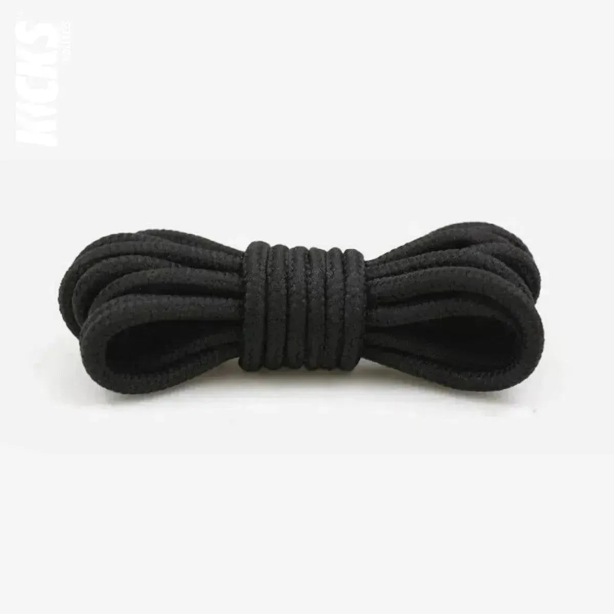 Black replacement laces for Jordan golf shoes, round shoelaces by Kicks Shoelaces