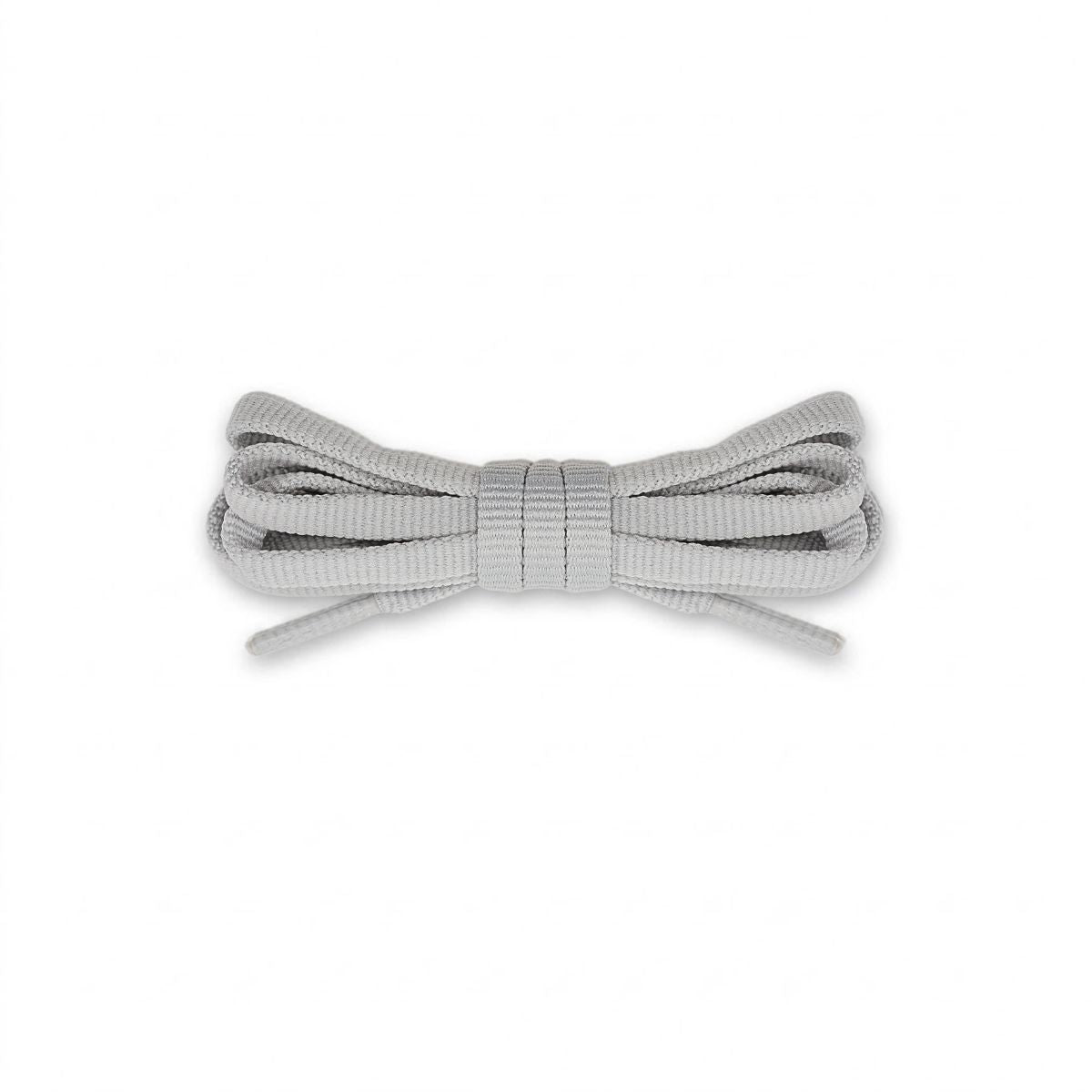 Light grey replacement laces for Hoka Bondi 9 running shoes, designed for all-day comfort and support by Kicks Shoelaces.