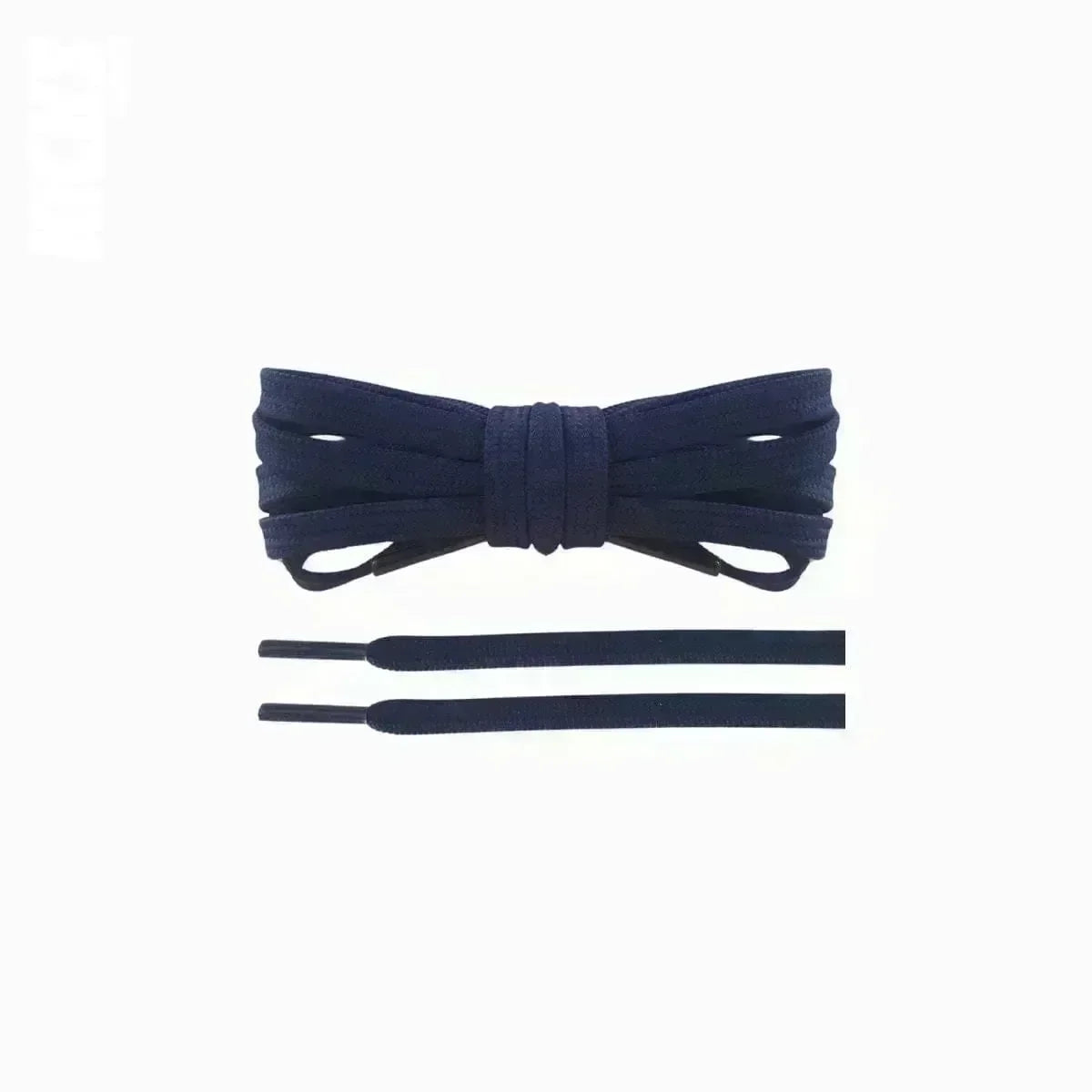 Navy blue replacement laces for running shoes, soccer cleats, and lifestyle sneakers by Kicks Shoelaces