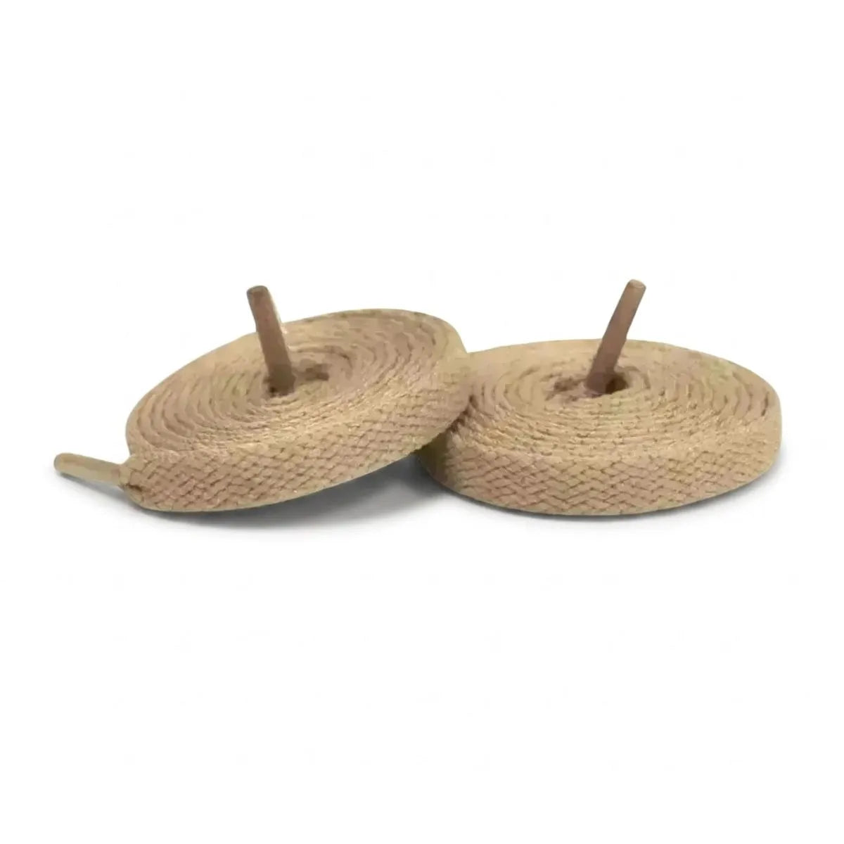 Light brown flat replacement laces for New Balance 550 sneakers by Kicks Shoelaces