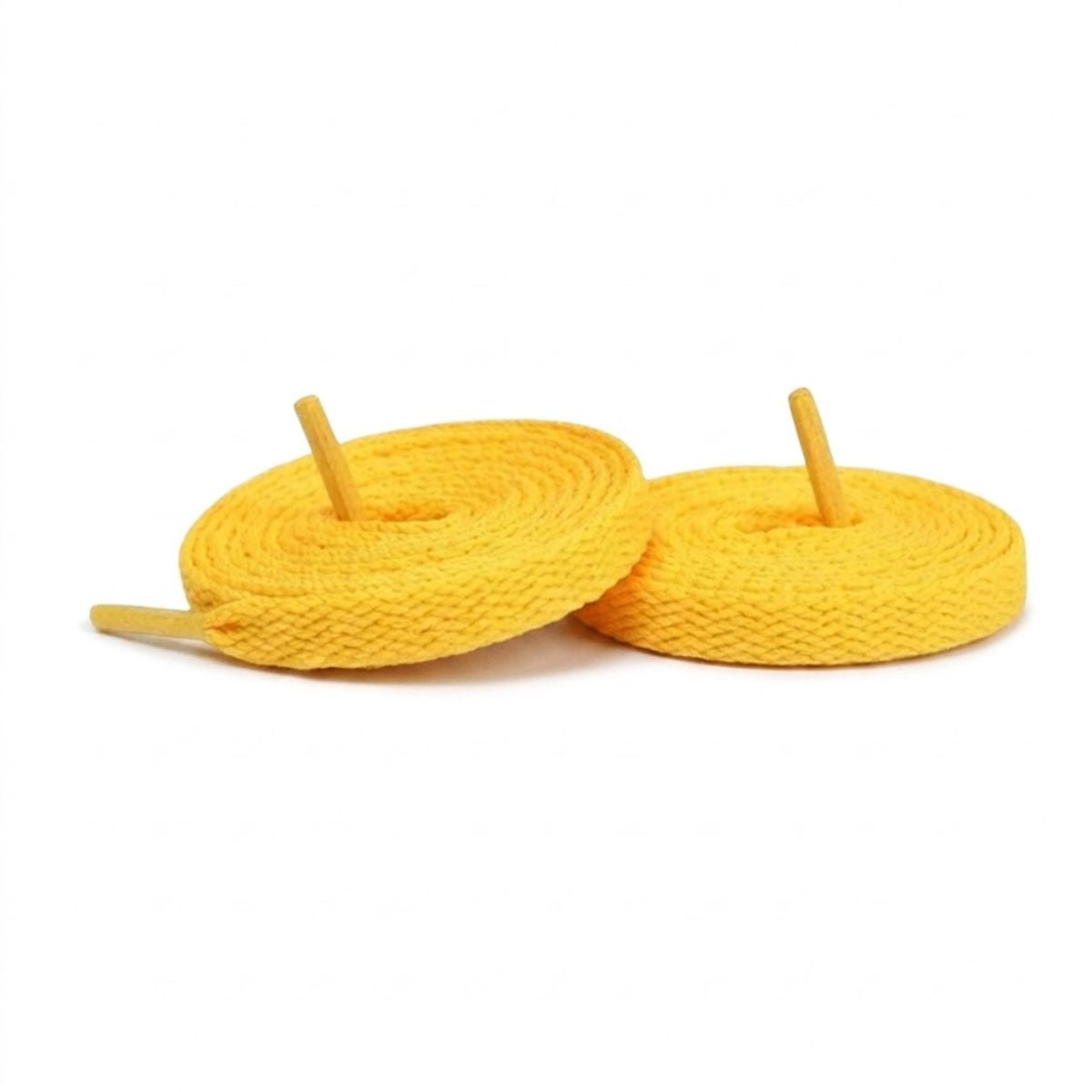 Golden yellow flat replacement laces for New Balance 550 sneakers by Kicks Shoelaces