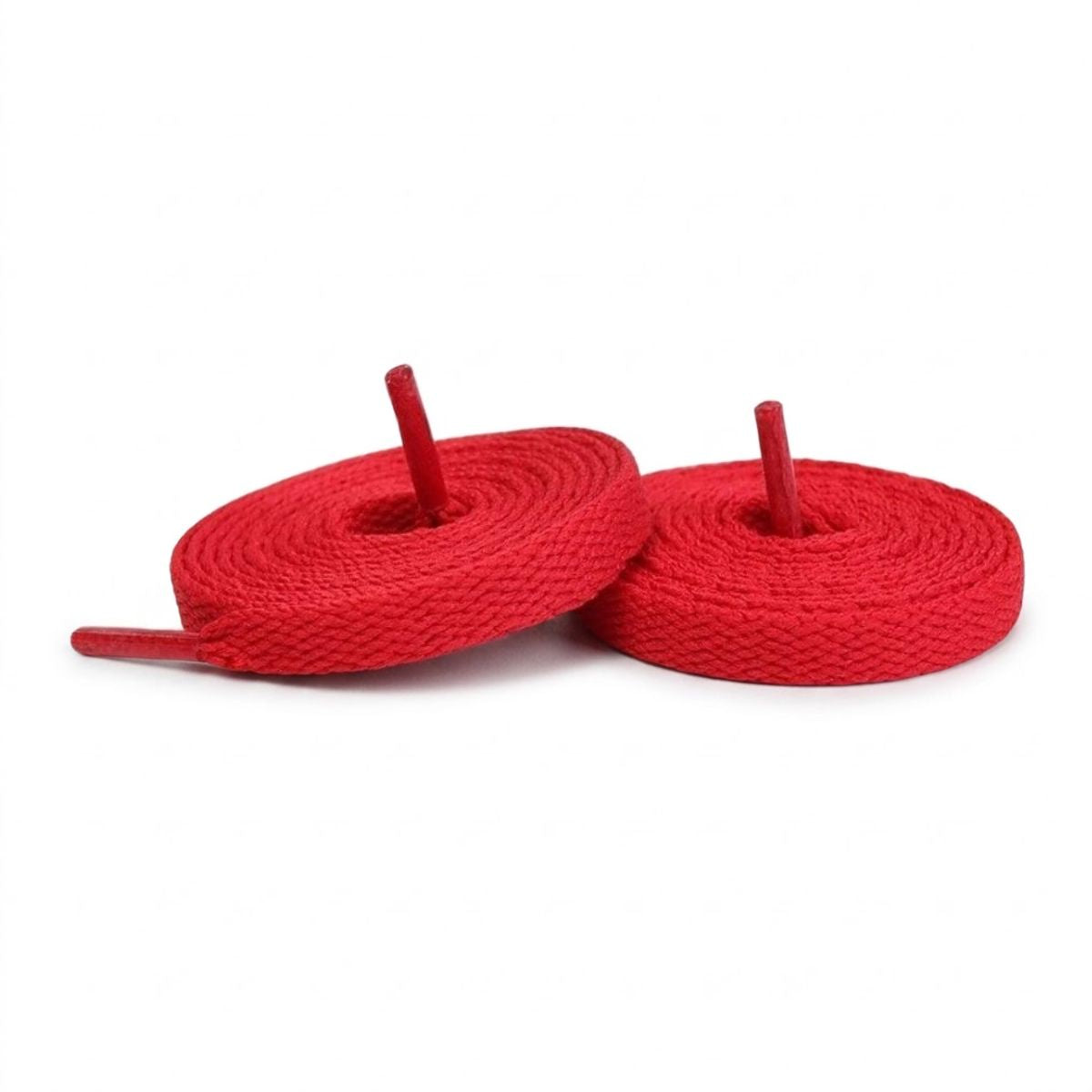 Red replacement laces for Nike Air Force 1 sneakers by Kicks Shoelaces