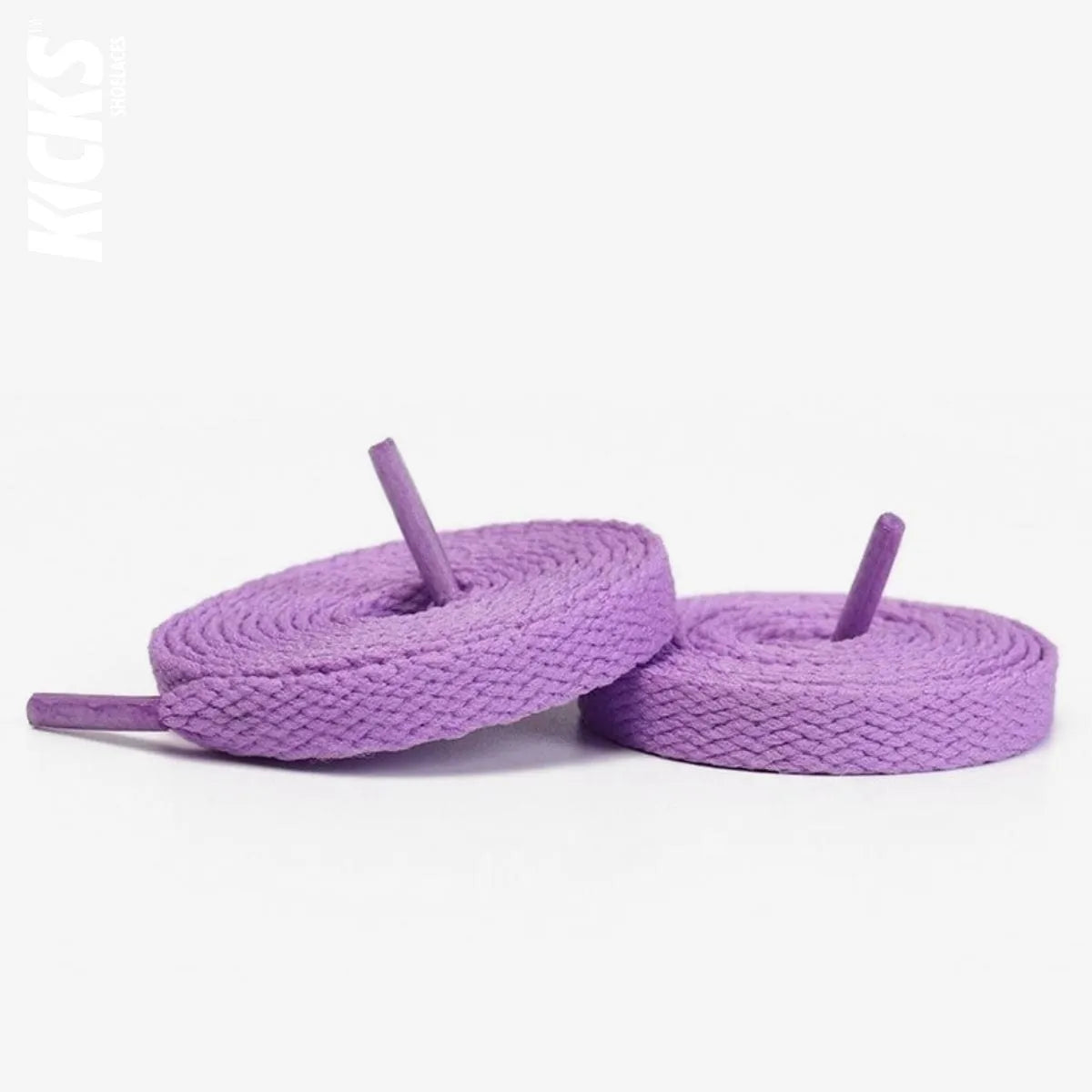 Light purple flat replacement shoelaces for Nike Cortez sneakers by Kicks Shoelaces