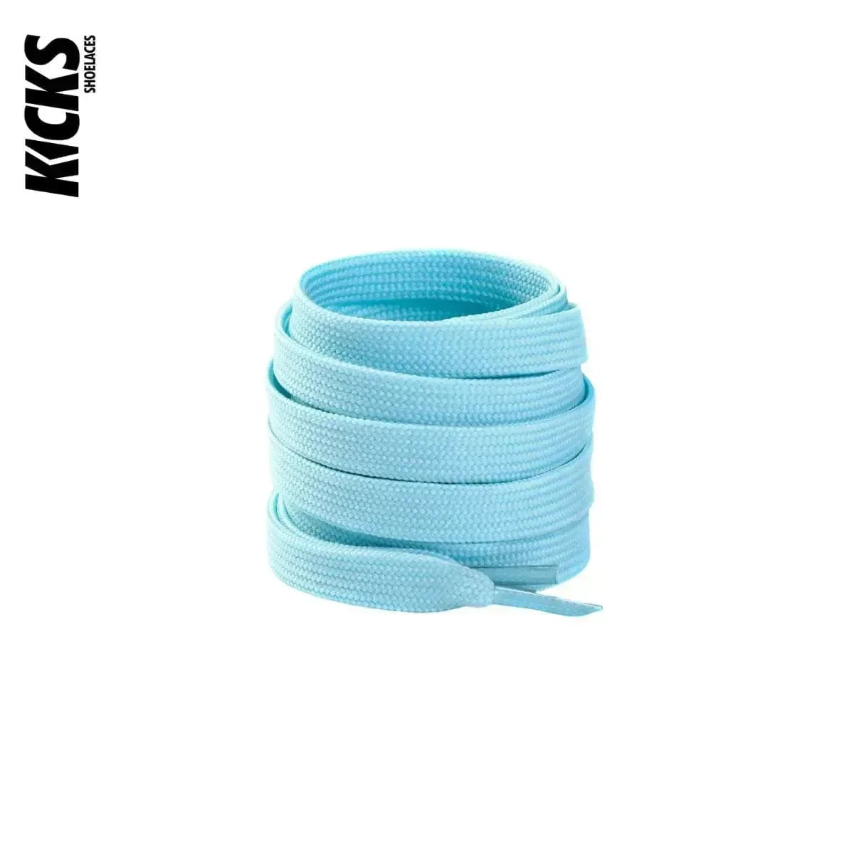 Light blue replacement laces for shoes and sneakers by Kicks Shoelaces