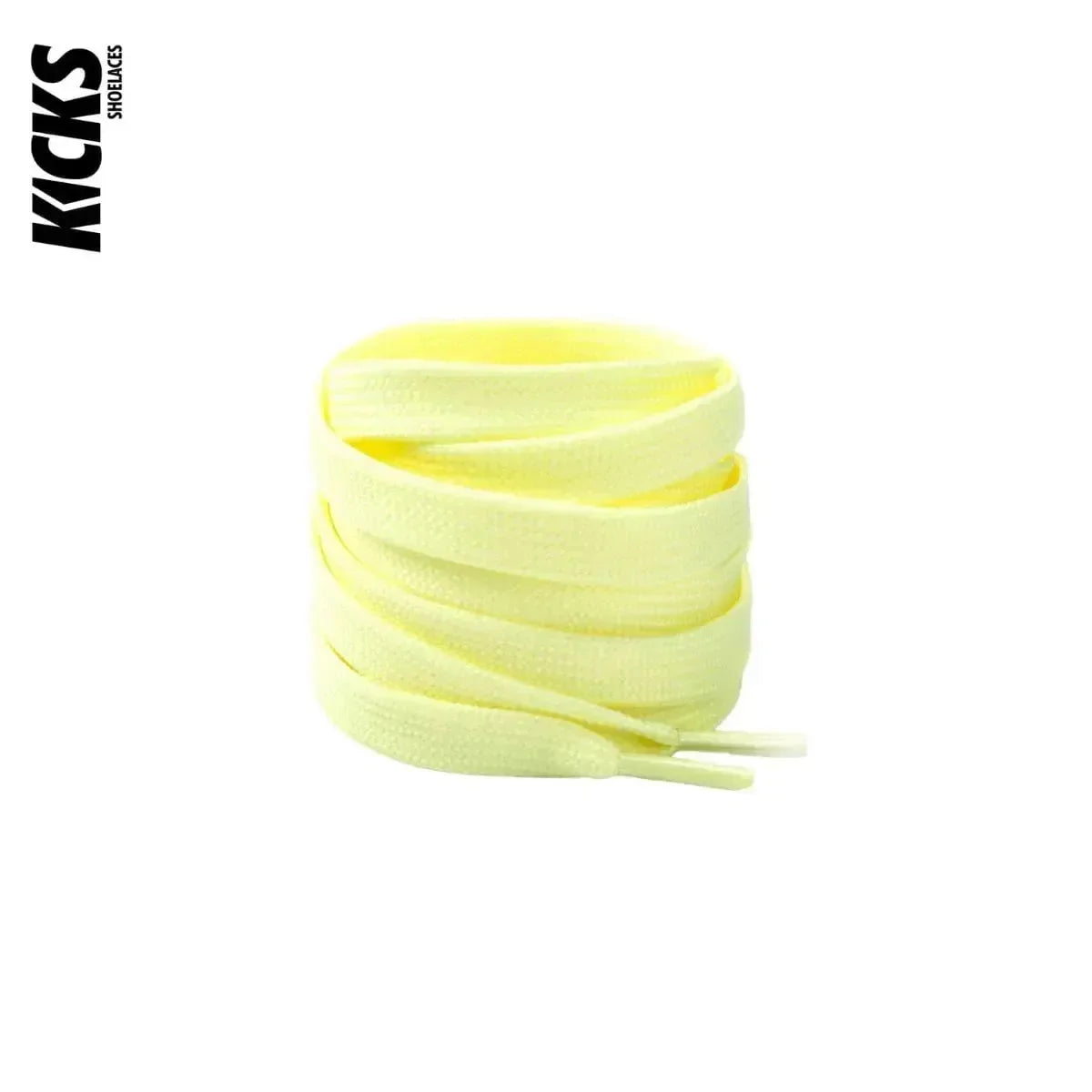 Light yellow replacement laces for shoes and sneakers by Kicks Shoelaces