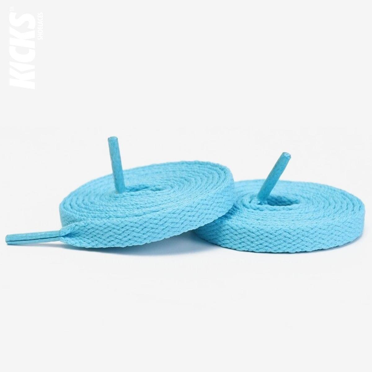 Pastel blue replacement shoe laces for Adidas VL Court 3.0 skate shoes by Kicks Shoelaces