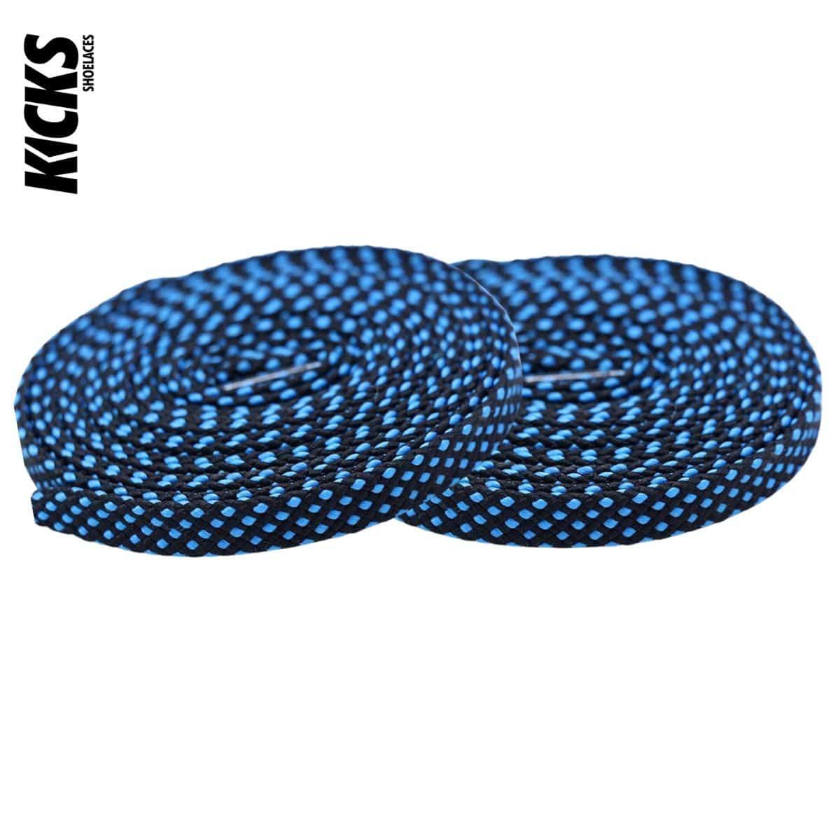 Blue Patterned Shoelaces - Kicks Shoelaces