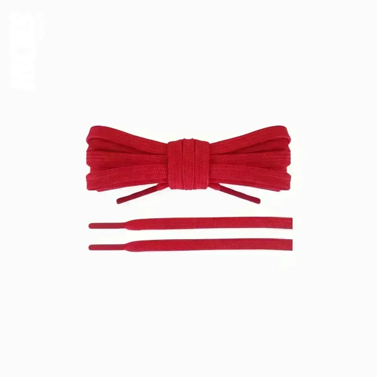 Red replacement laces for running shoes, soccer cleats, and lifestyle sneakers by Kicks Shoelaces
