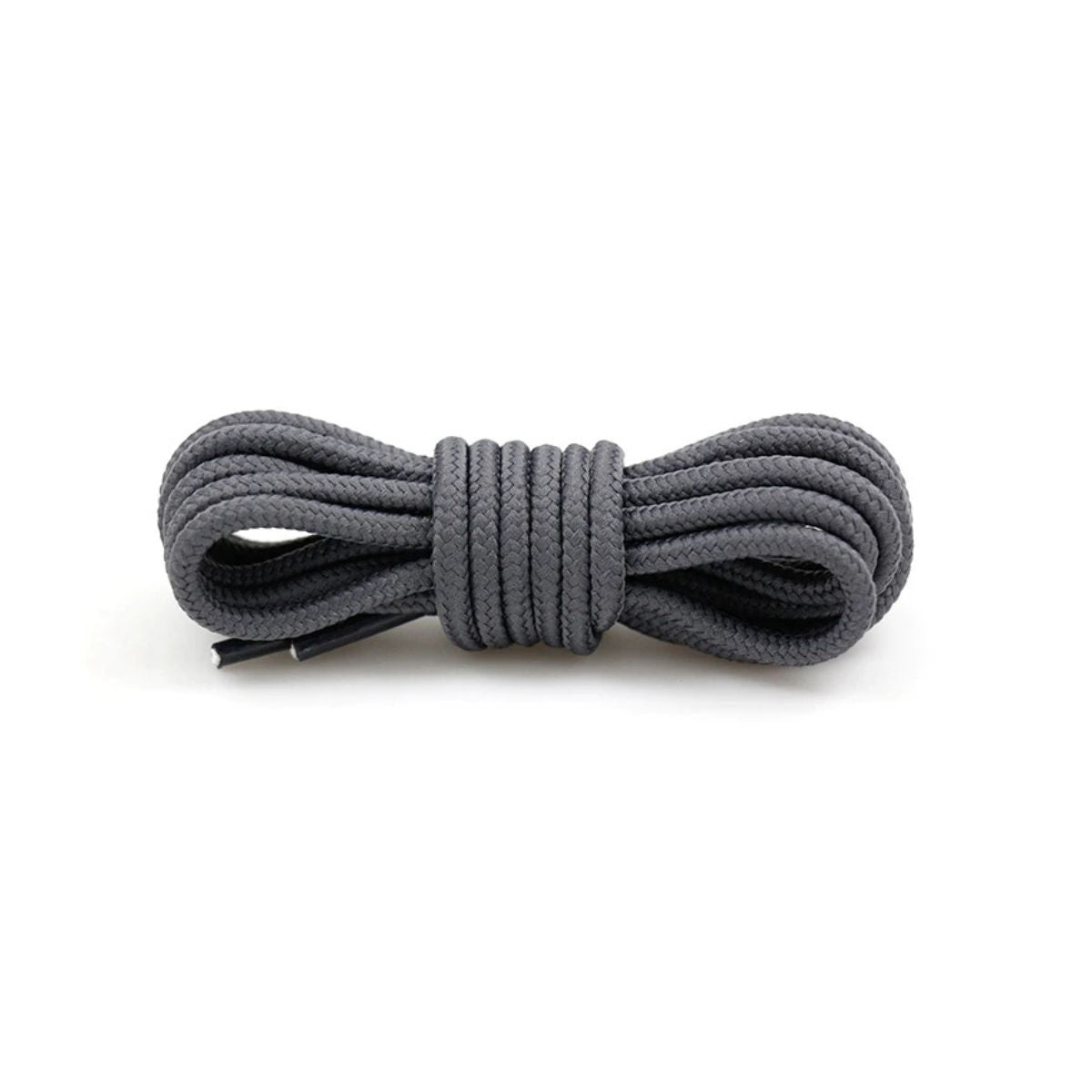Dark grey round shoestrings for sneakers, replacement laces by Kicks Shoelaces
