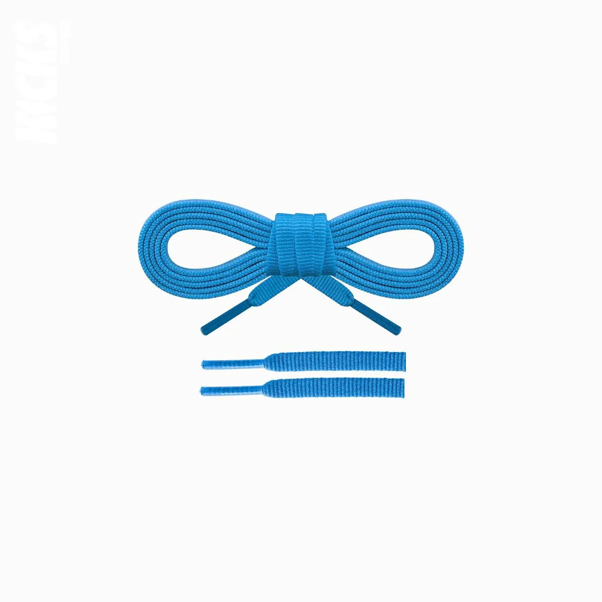 Sky blue replacement shoelaces for Saucony Endorphin Rift running shoes by Kicks Shoelaces.