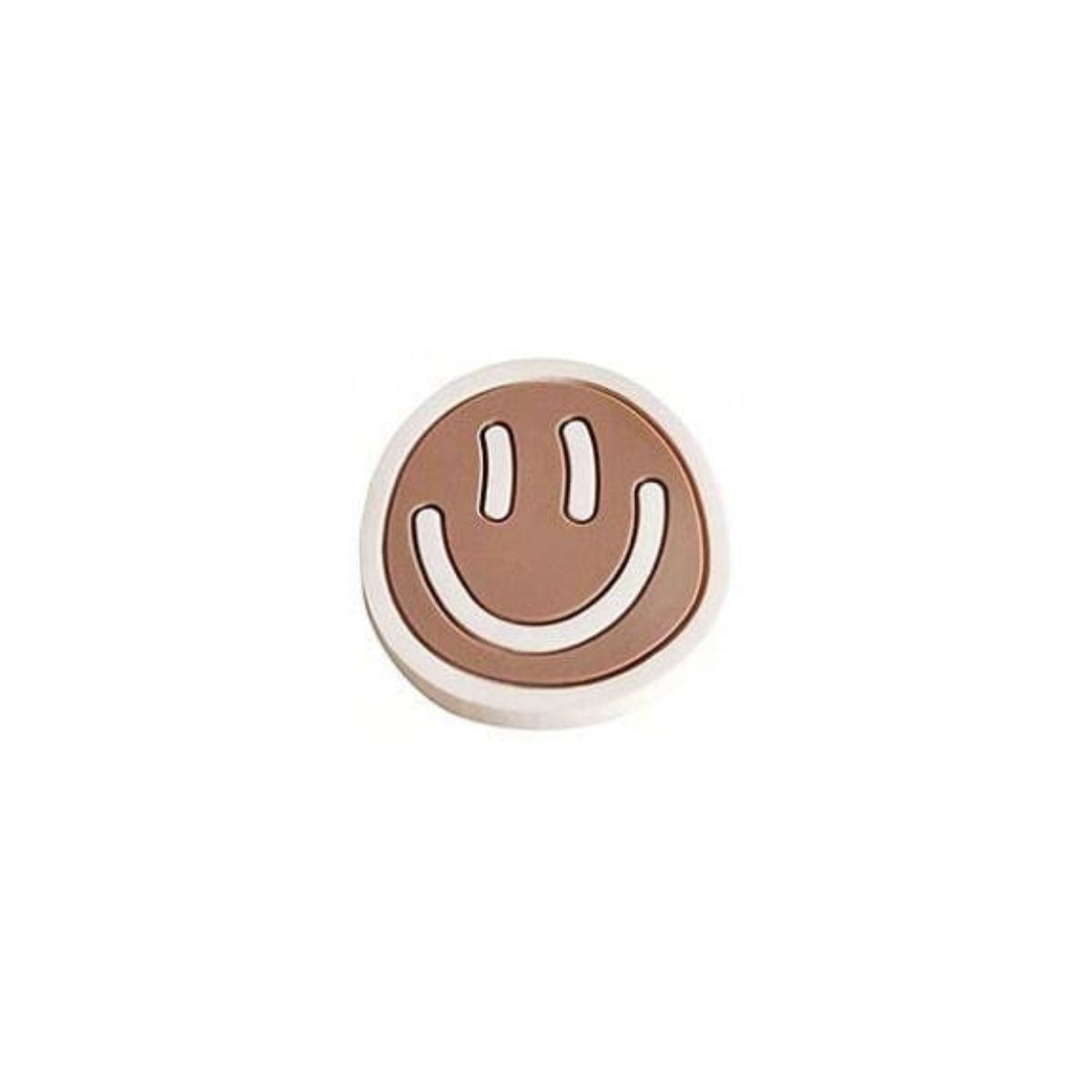 Beige and brown smiley face shoe charms 7 pack compatible with Crocs and clogs