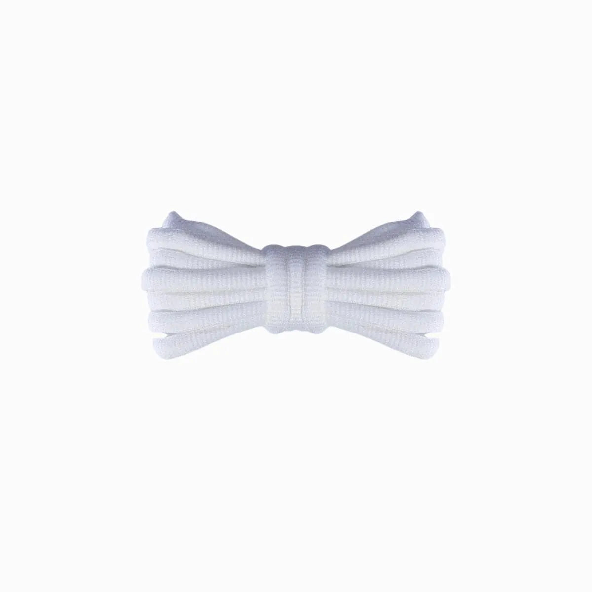 White Nike Vapor 12 tennis shoe replacement laces, oval laces by Kicks Shoelaces.