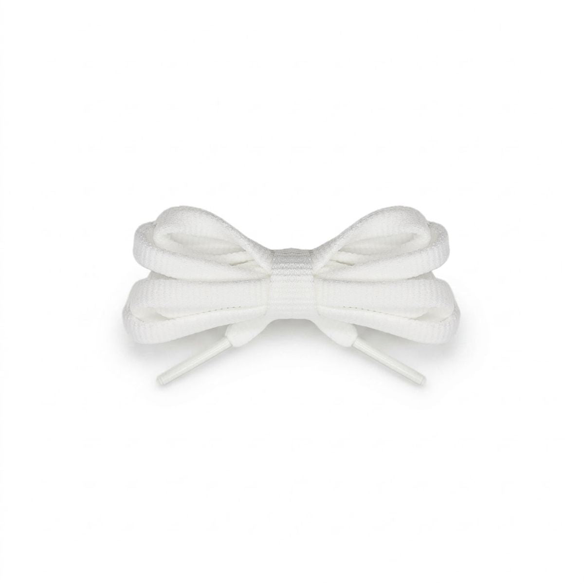 White replacement laces for Hoka Bondi 9 running shoes, designed for all-day comfort and support by Kicks Shoelaces.