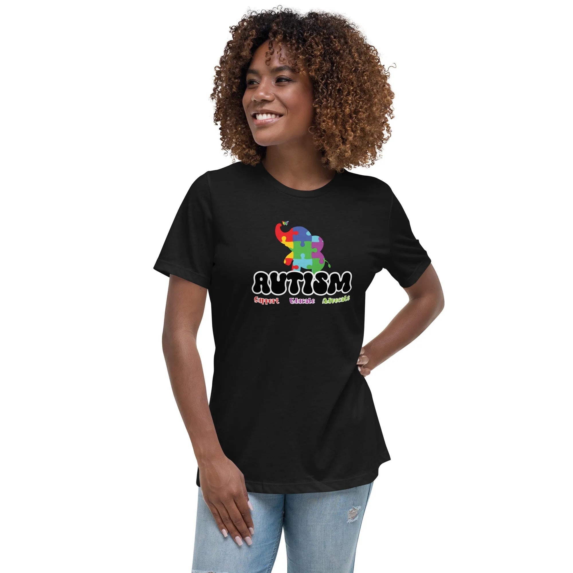 Women's Autism Elephant Custom T-Shirt - Kicks Shoelaces