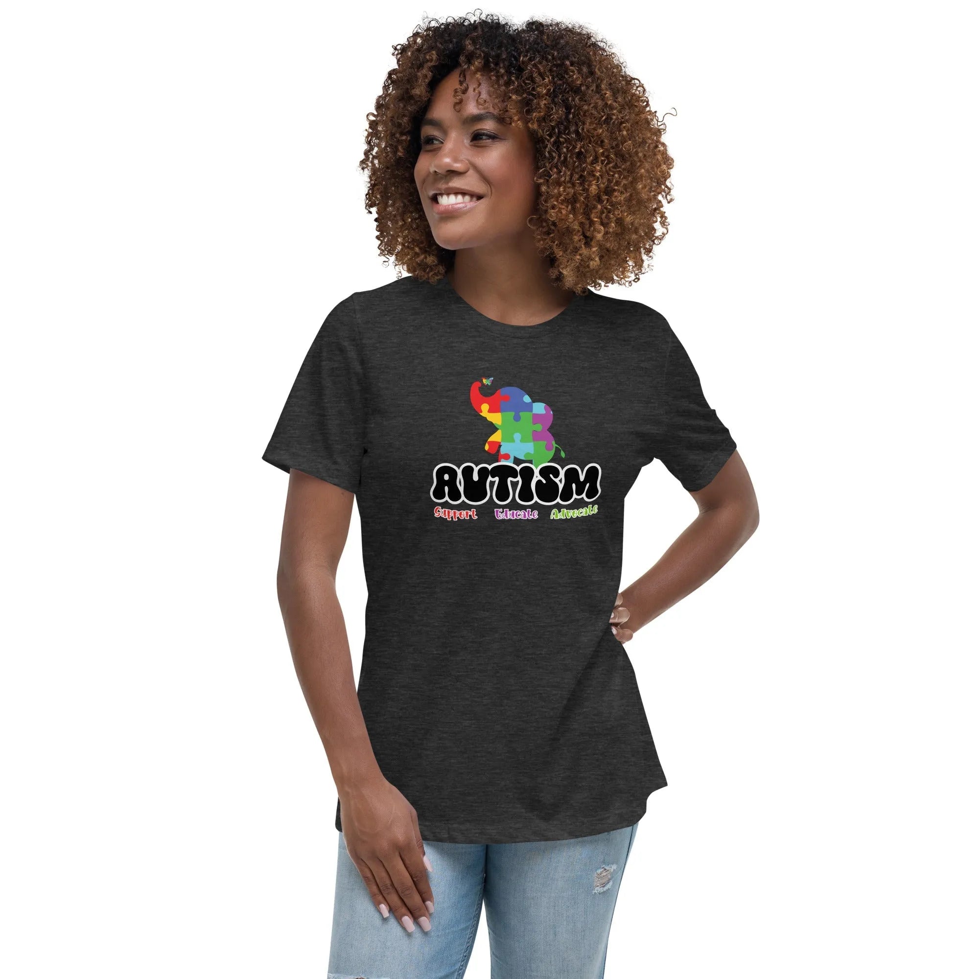 Women's Autism Elephant Custom T-Shirt - Kicks Shoelaces