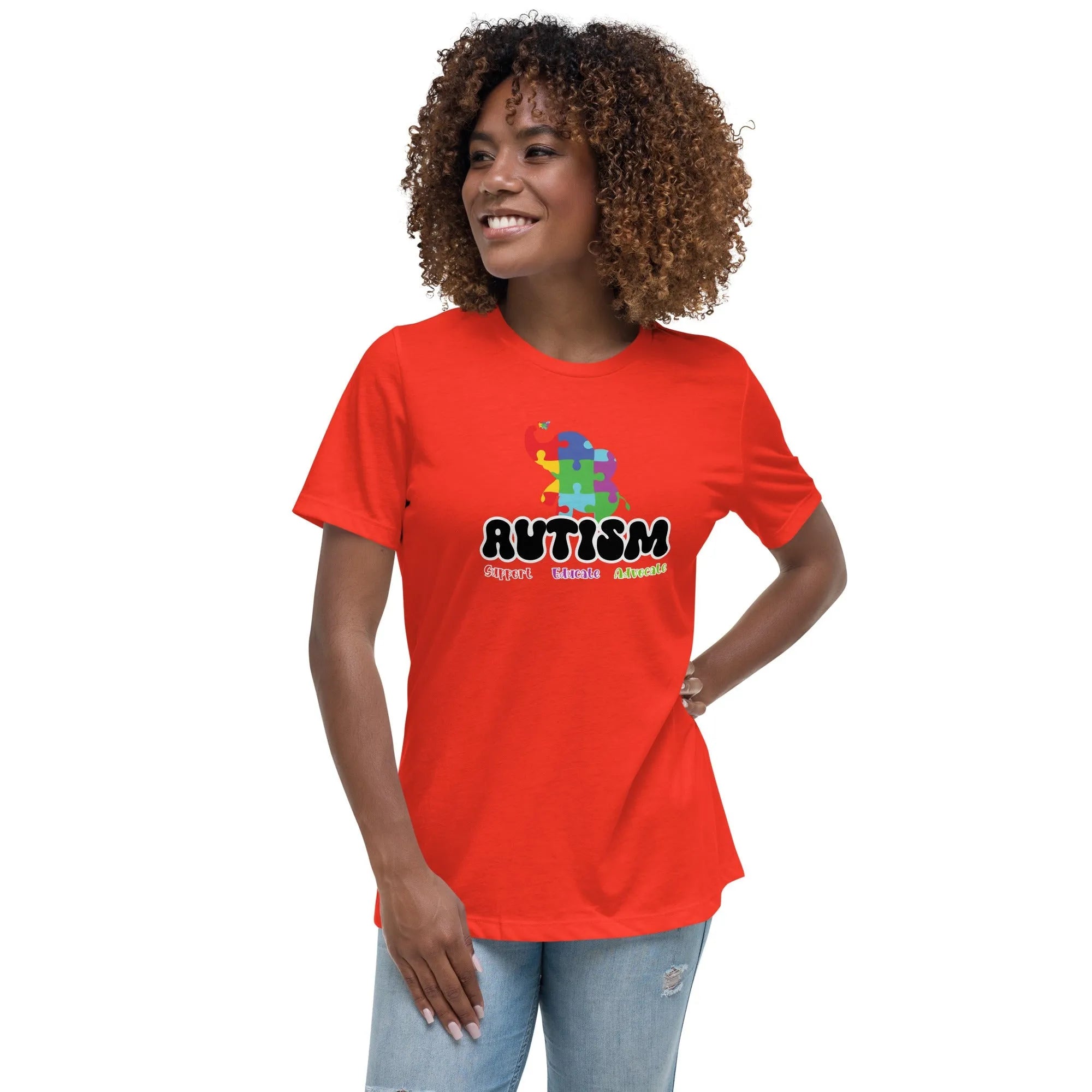 Women's Autism Elephant Custom T-Shirt - Kicks Shoelaces
