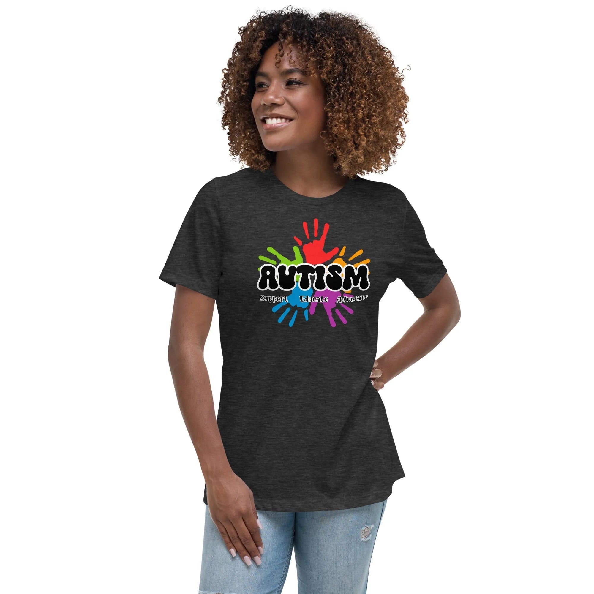 Women's Autism Hand Print Custom T-Shirt - Kicks Shoelaces