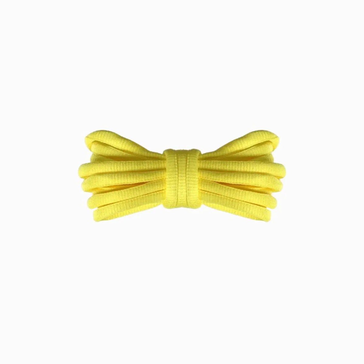 Yellow Asics Gel Nimbus 9 replacement laces, oval laces by Kicks Shoelaces.