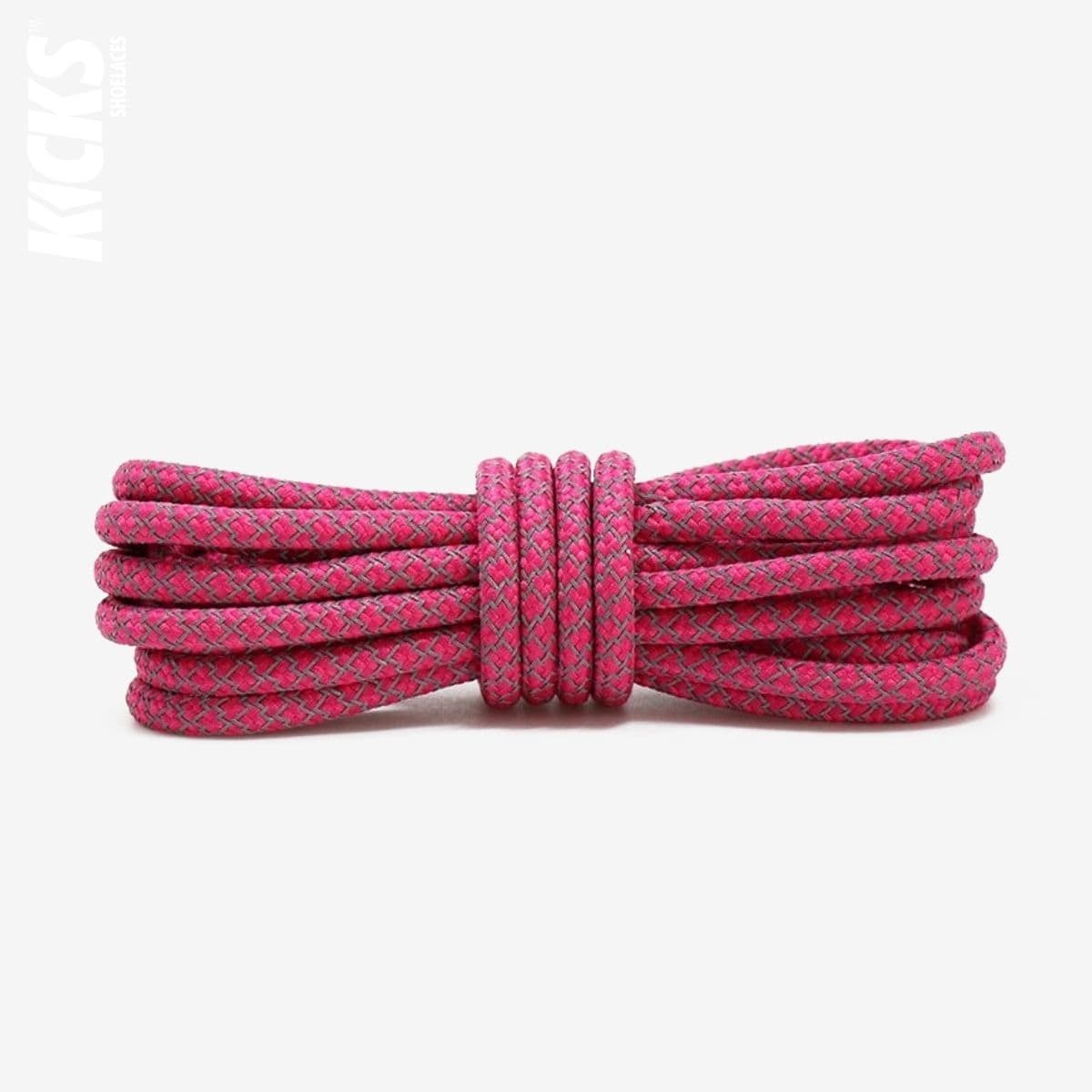 Rose Pink Replacement Reflective Rope Shoe Laces for Yeezy Sneakers by Kicks Shoelaces