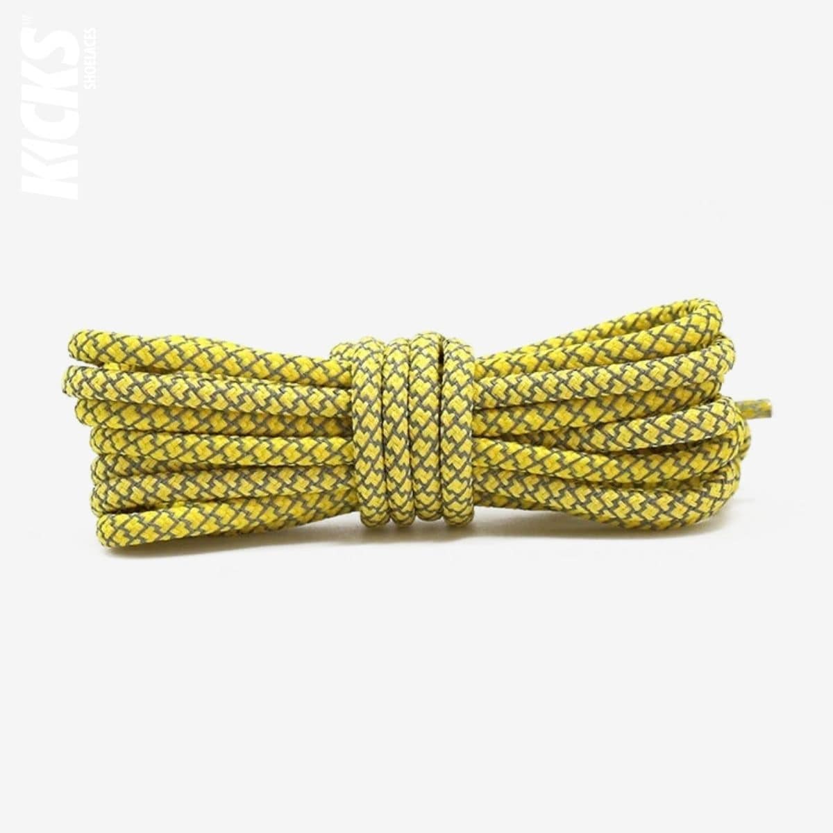 Yellow Replacement Reflective Rope Shoe Laces for Yeezy Sneakers by Kicks Shoelaces