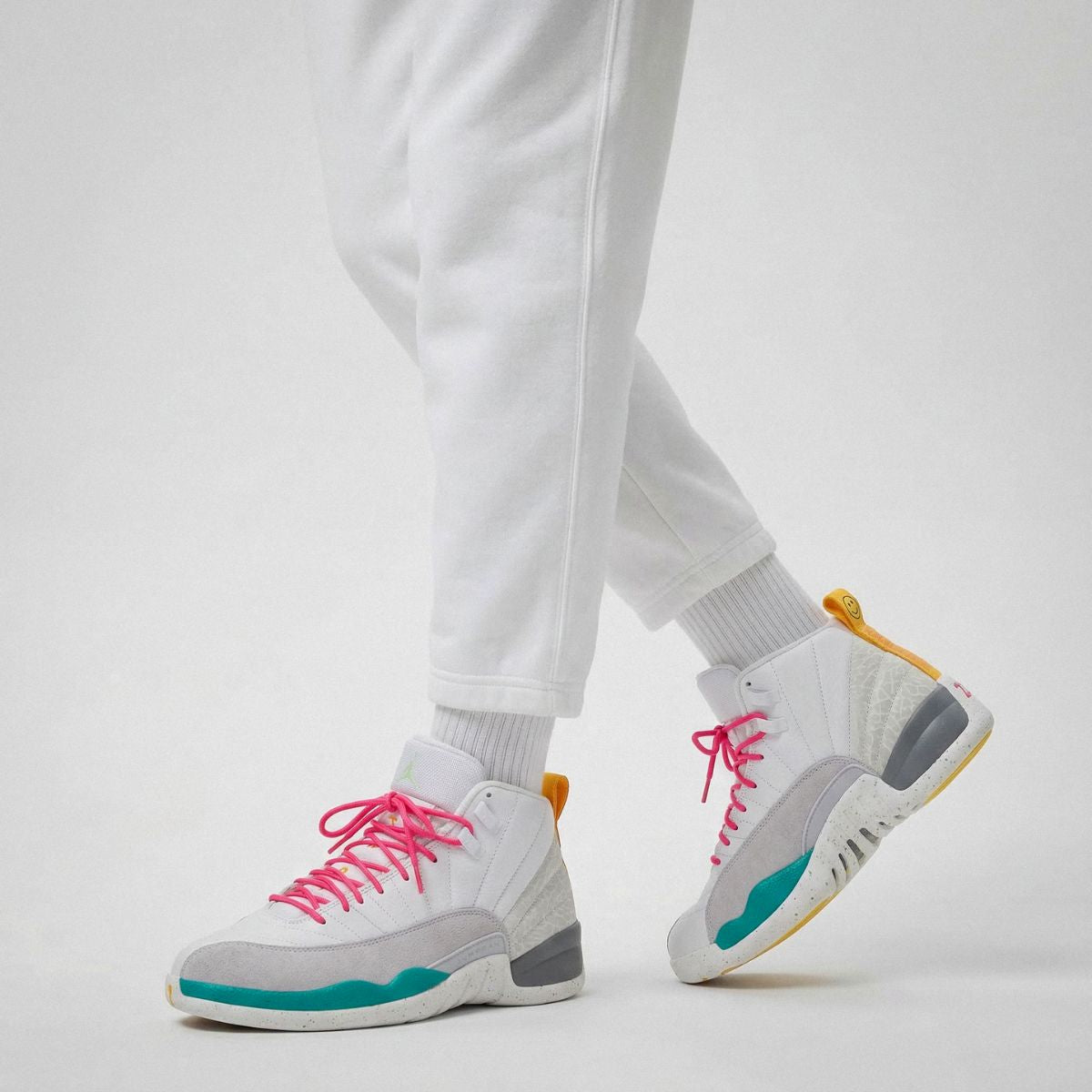 Replacement laces for Air Jordan 12 Retro White Vapor Green, rope shoe laces by Kicks Shoelaces