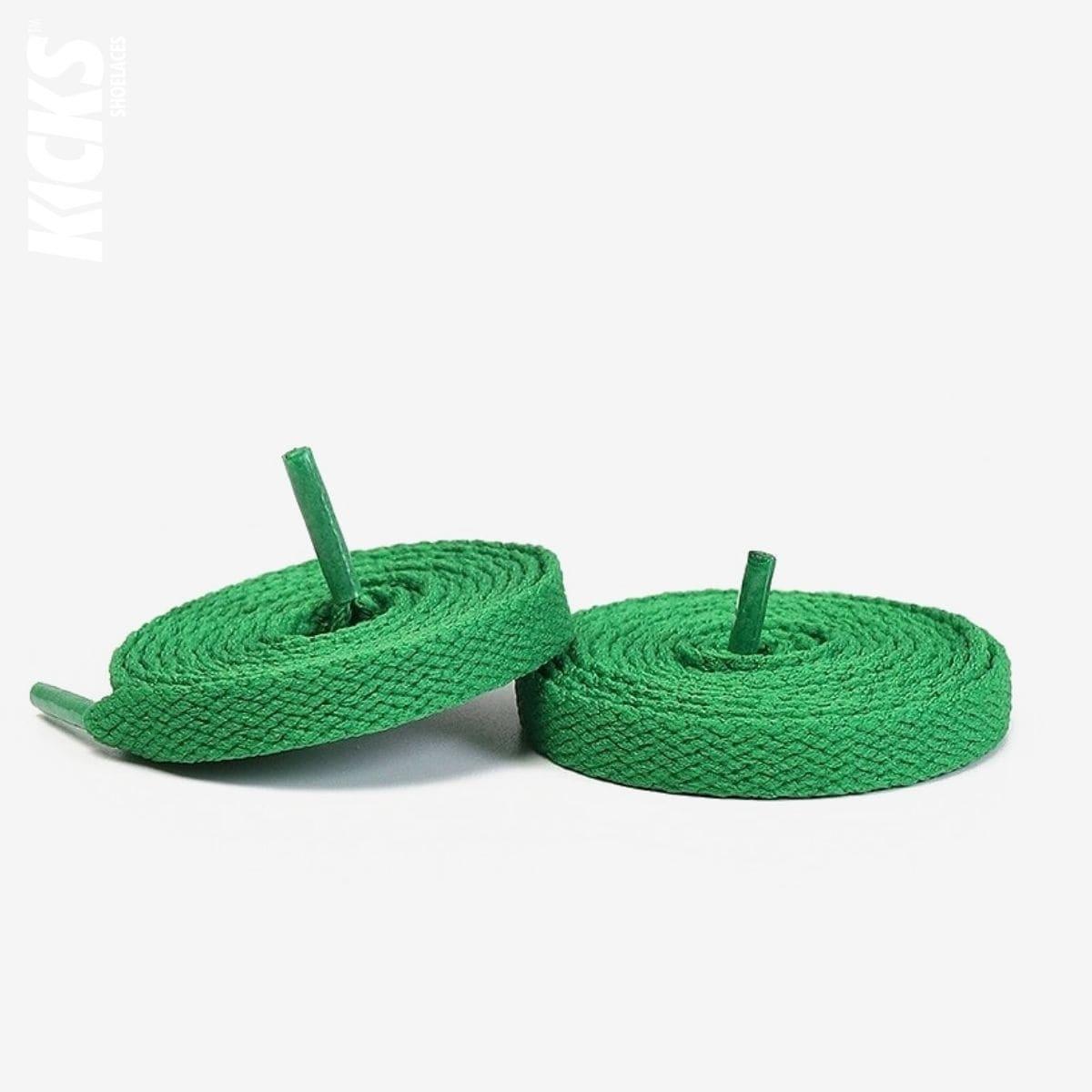Asics Japan S green replacement shoe laces by Kicks Shoelaces