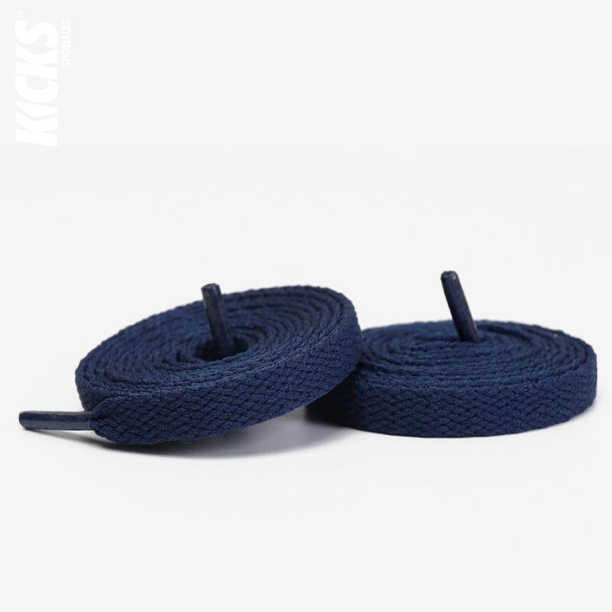 Asics Japan S navy blue replacement shoe laces by Kicks Shoelaces