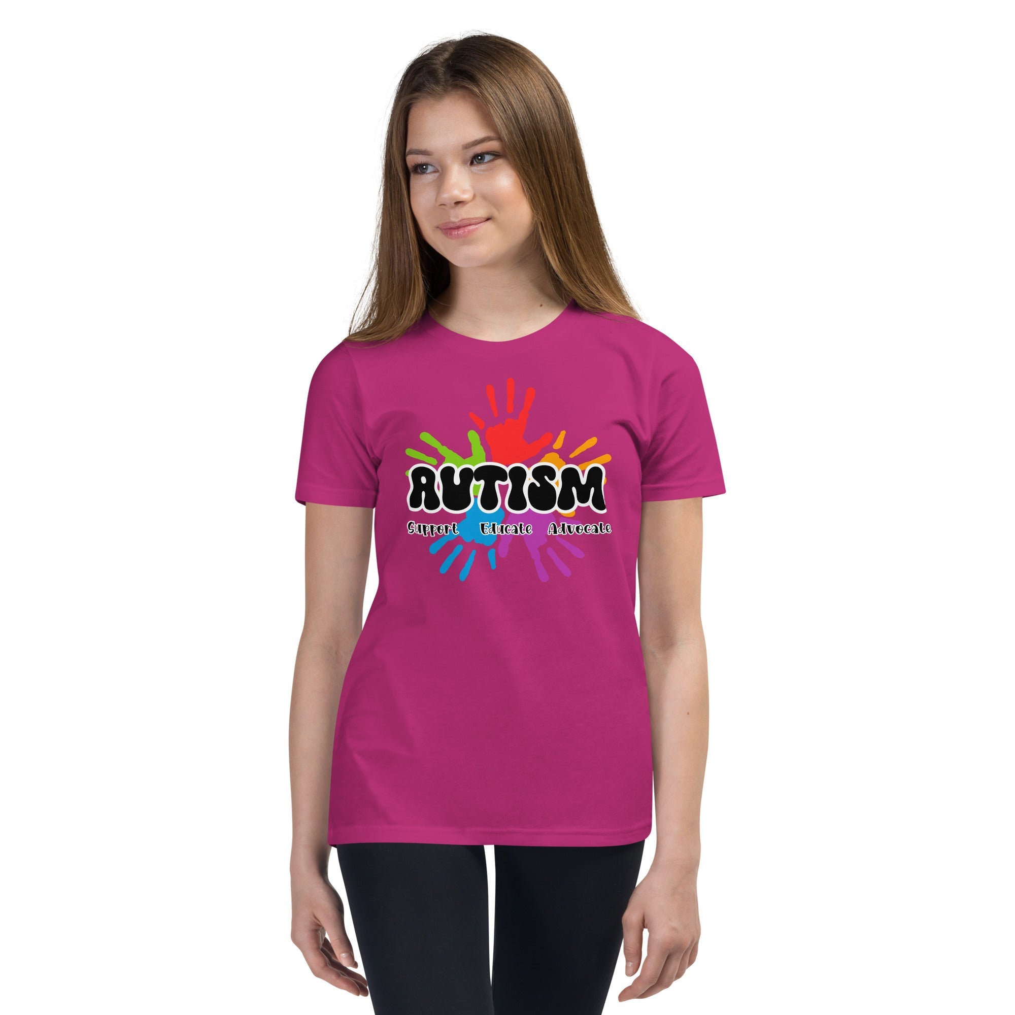 Autism Hand Print Youth Graphic Tees - Kicks Shoelaces