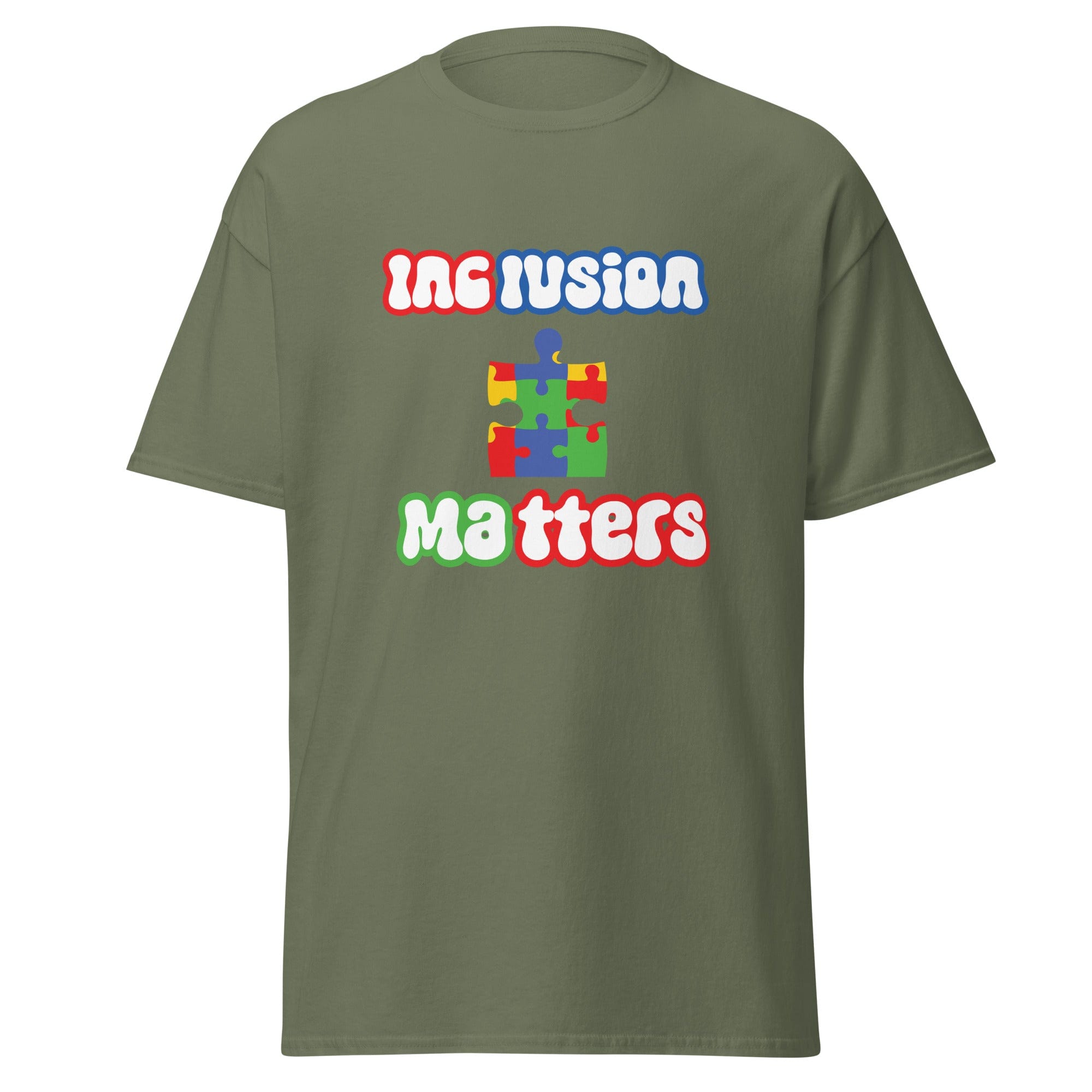 Autism Inclusion Matters Mens Custom T Shirt - Kicks Shoelaces