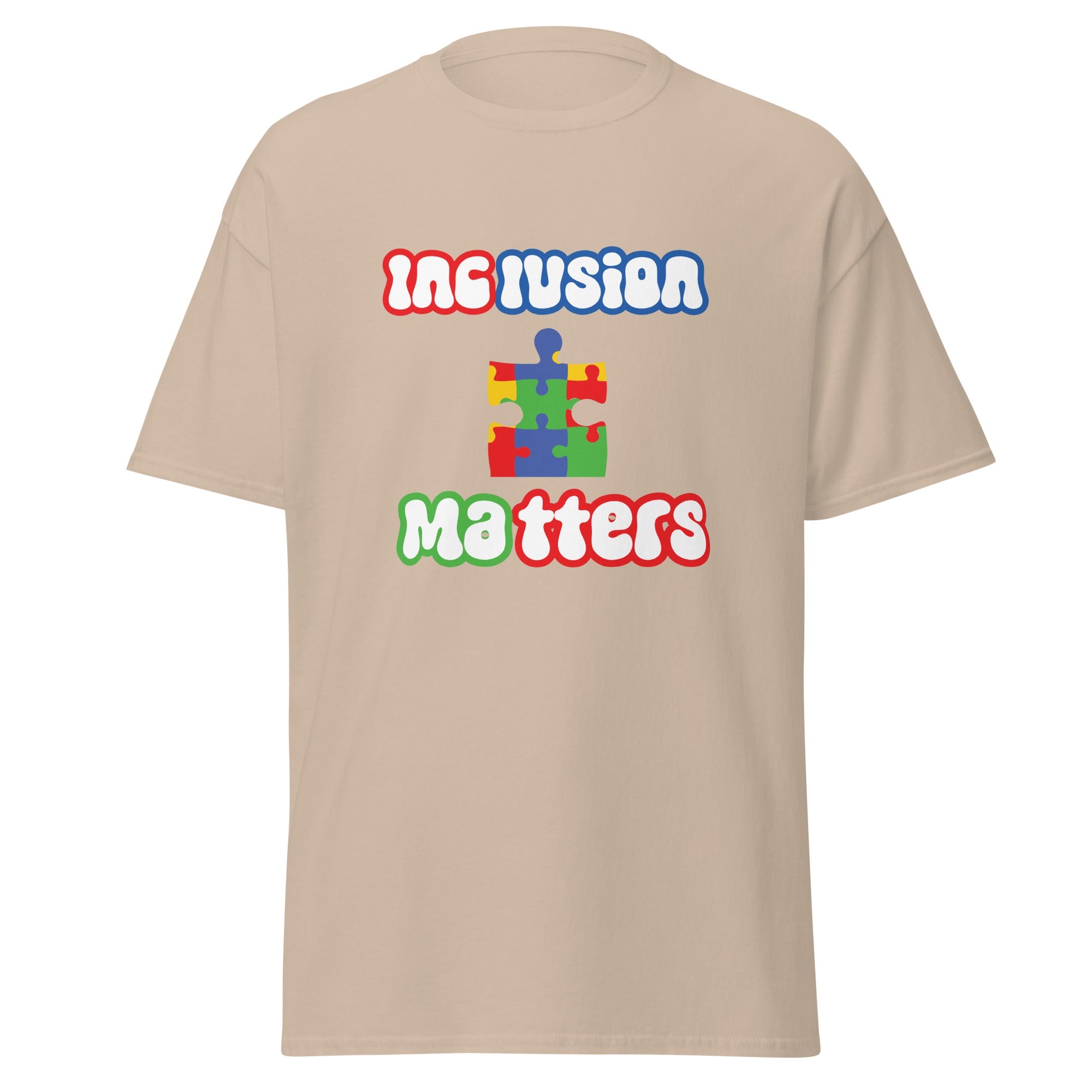 Autism Inclusion Matters Mens Custom T Shirt - Kicks Shoelaces